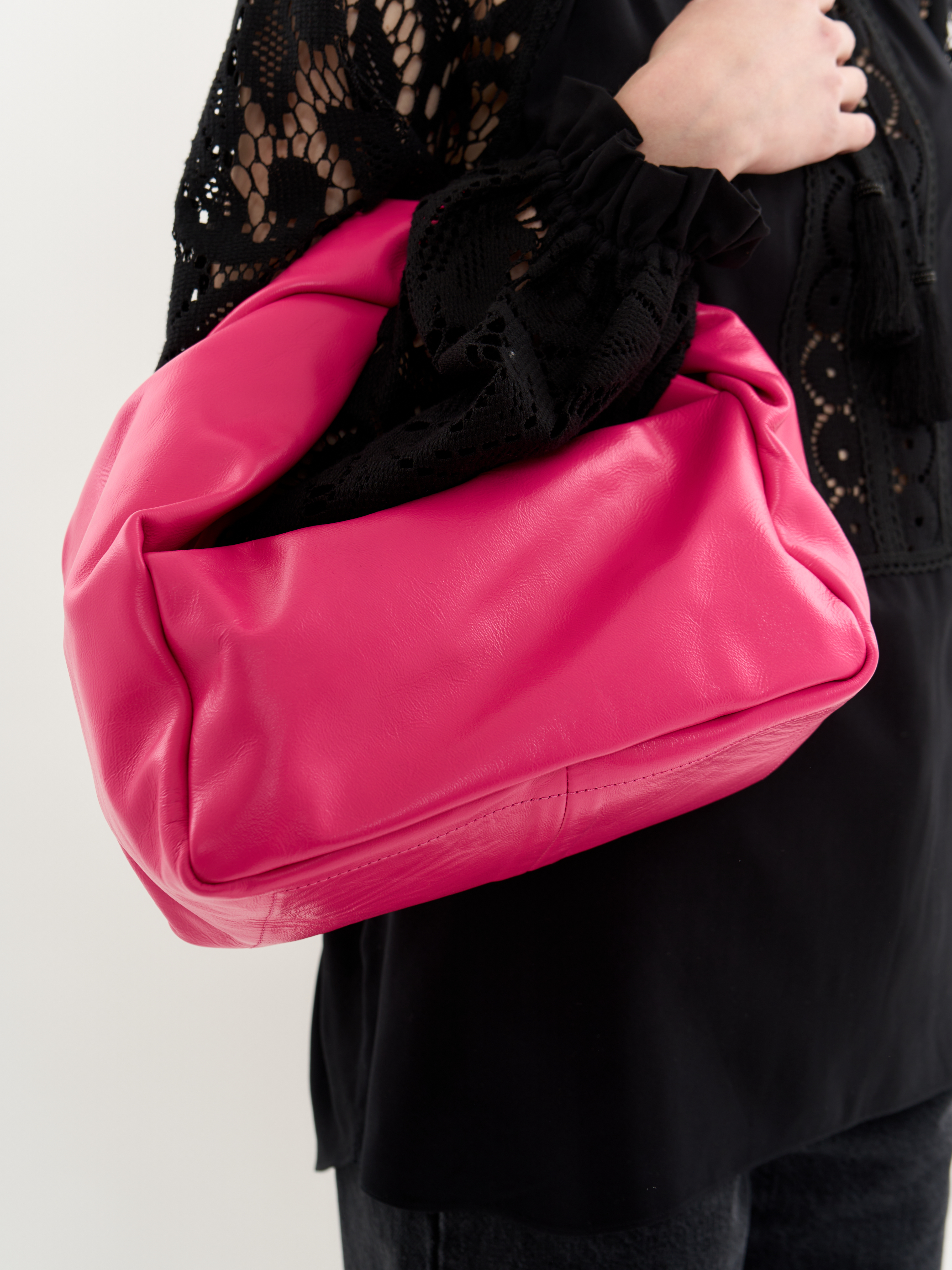 Картинка Рожева шкіряна сумка