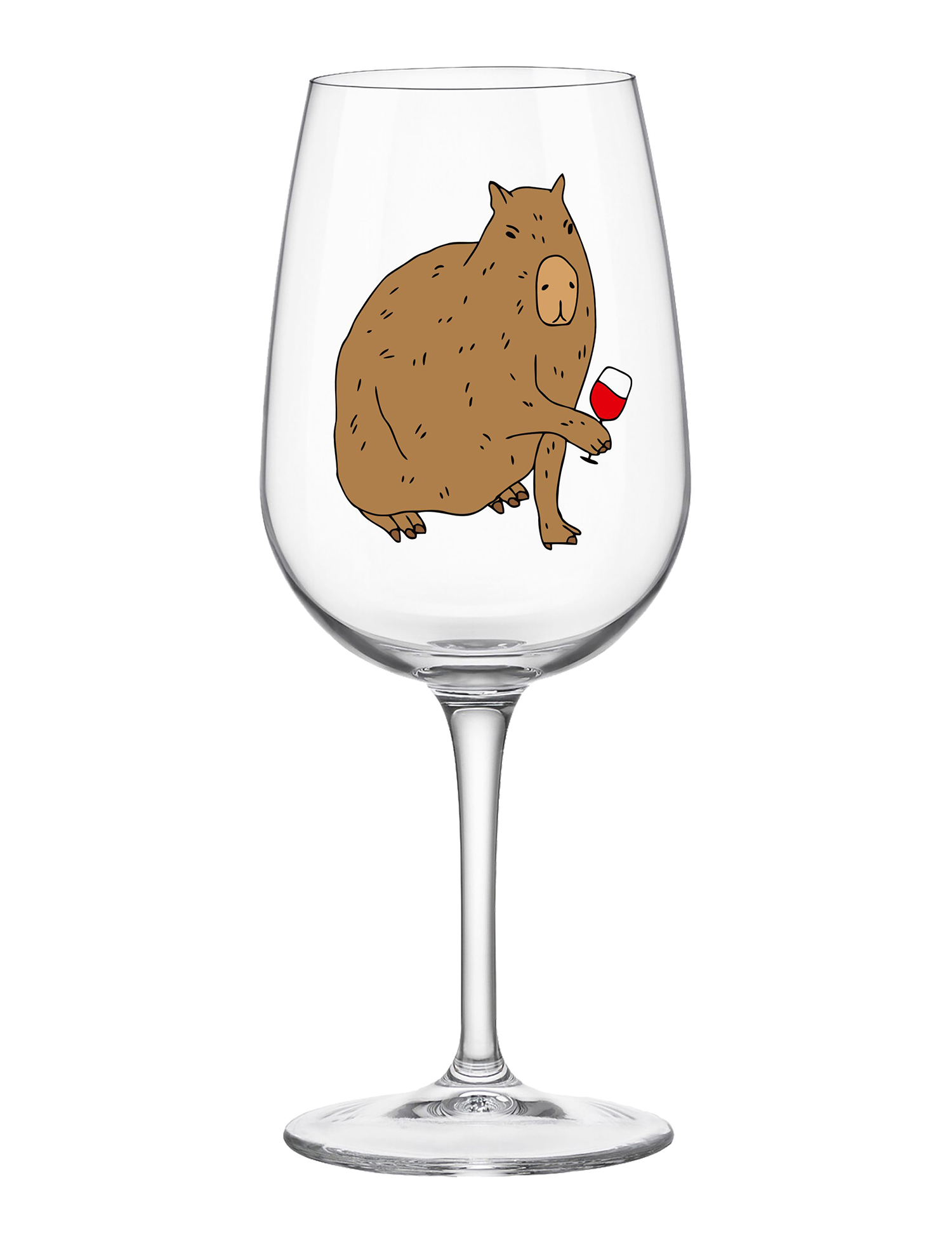 Картинка Келих «Капібара з вином»