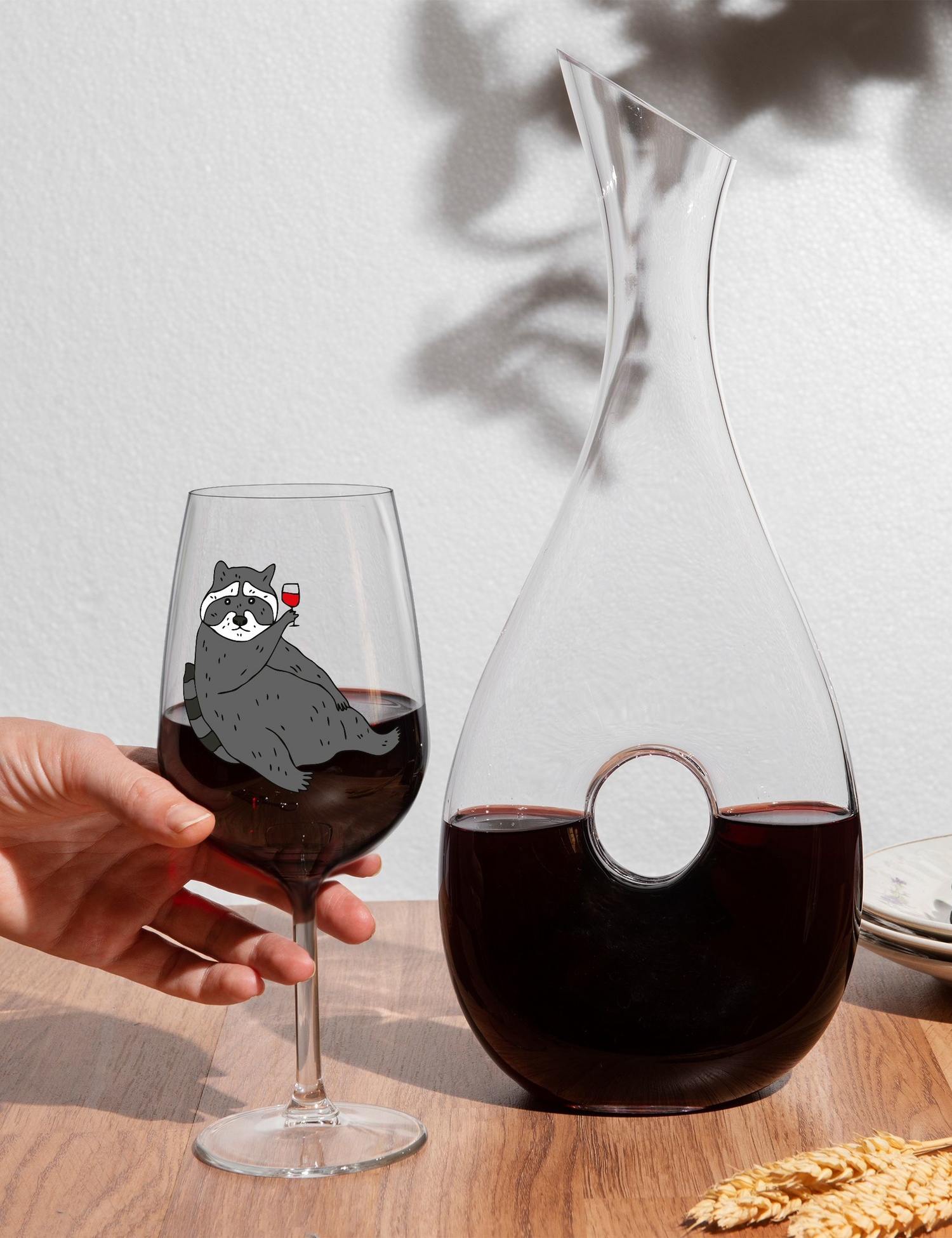Картинка Келих «Єнот з вином» 