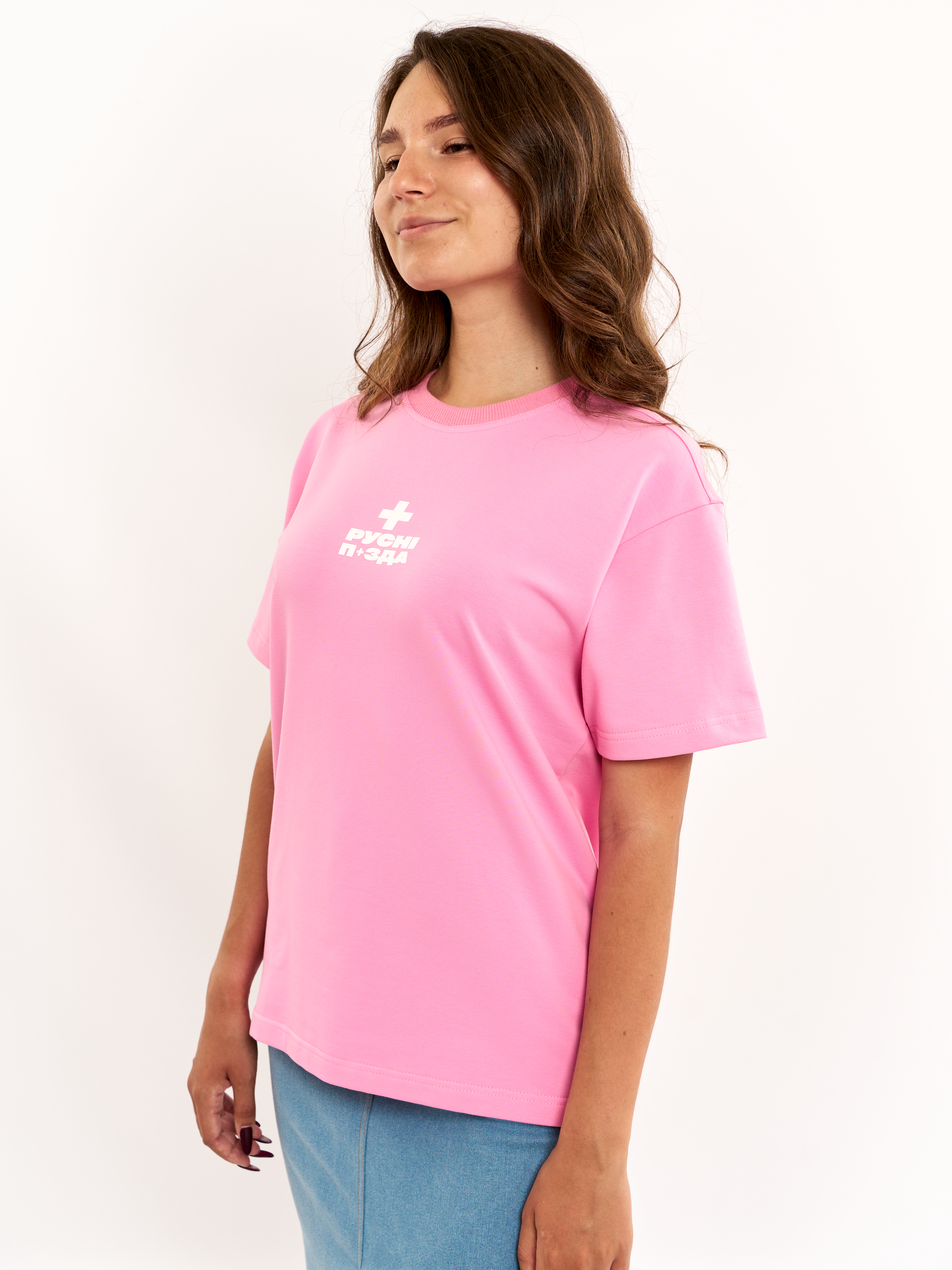 Картинка Рожева оверсайз футболка 