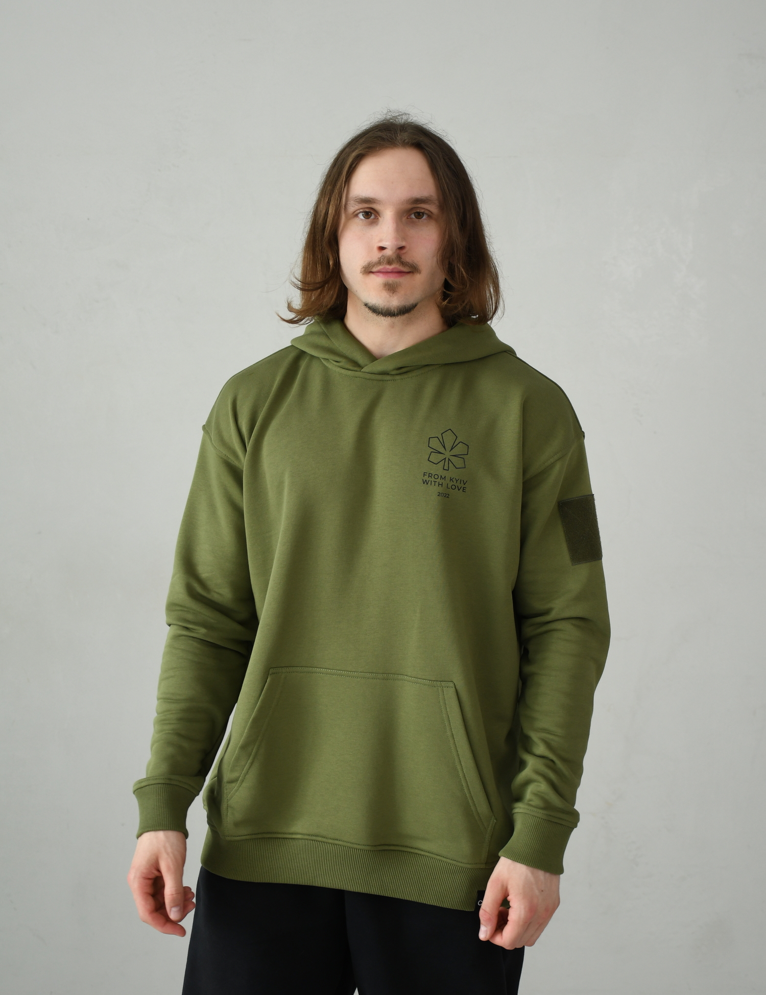 Картинка Зелений худі "From Kyiv with Love"