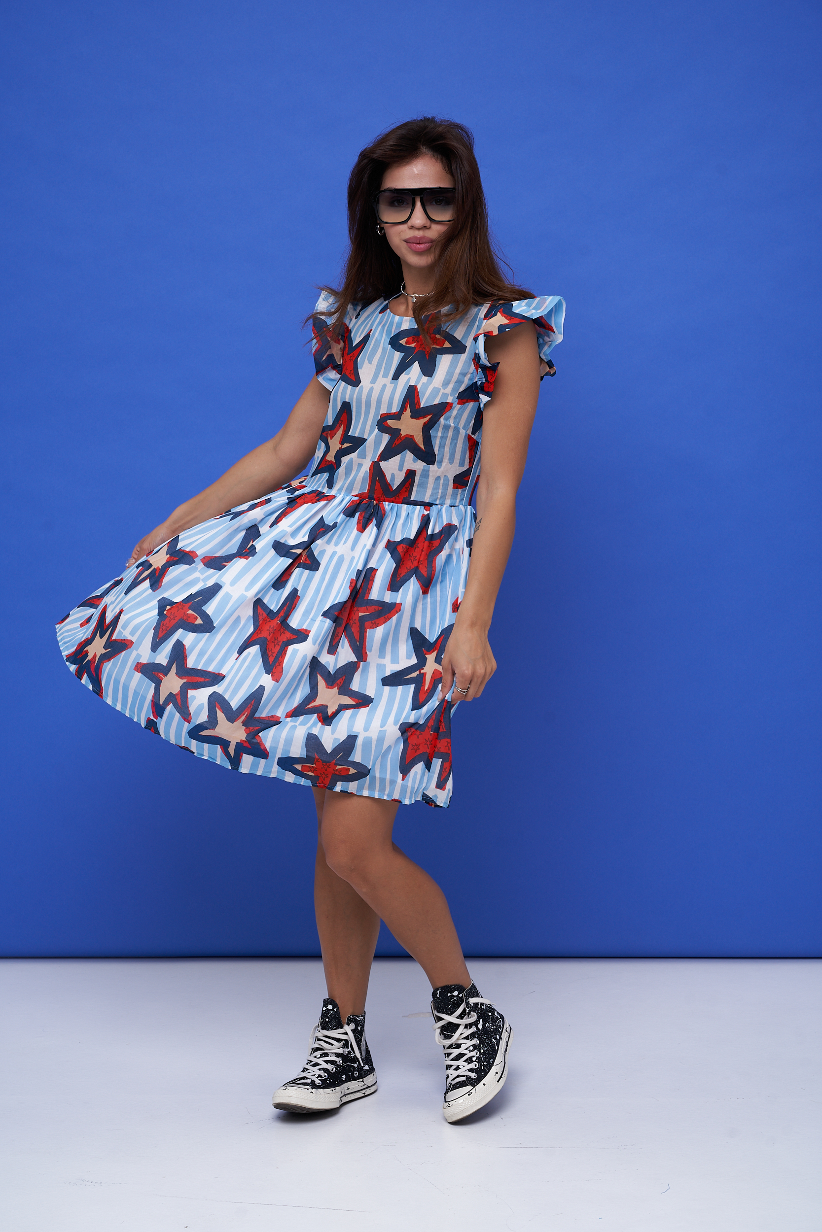 Картинка Синя принтована сукня