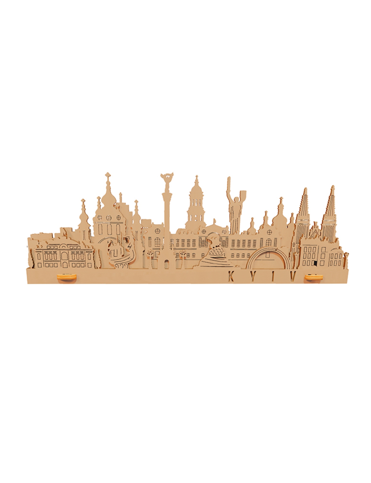 Картинка 3D-пазл Київ бежевий