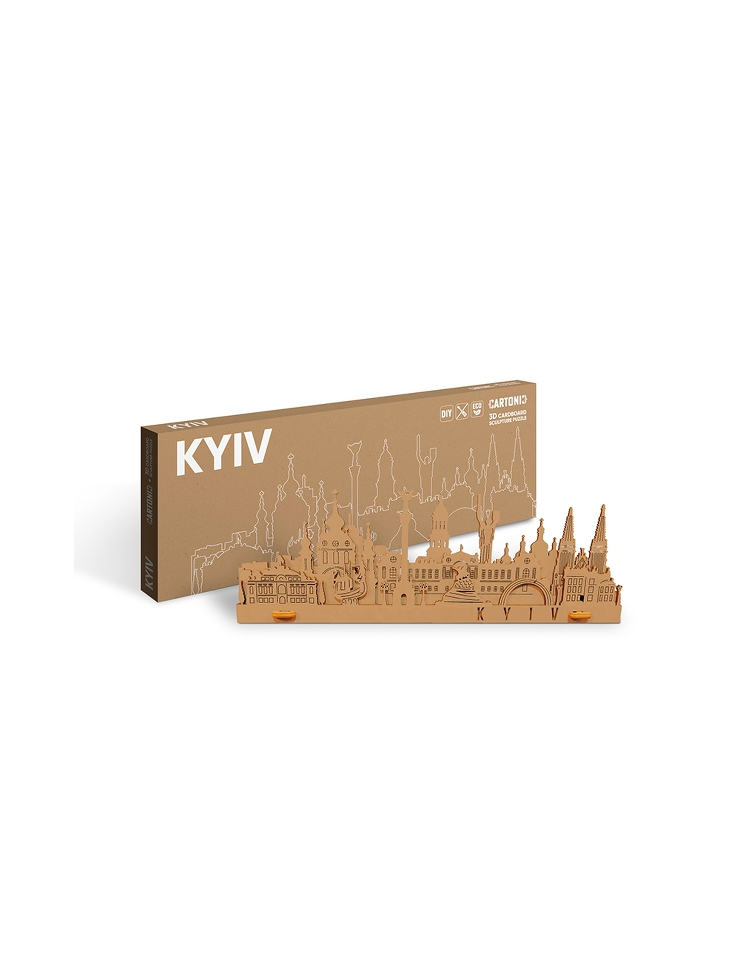 Картинка 3D-пазл Київ бежевий