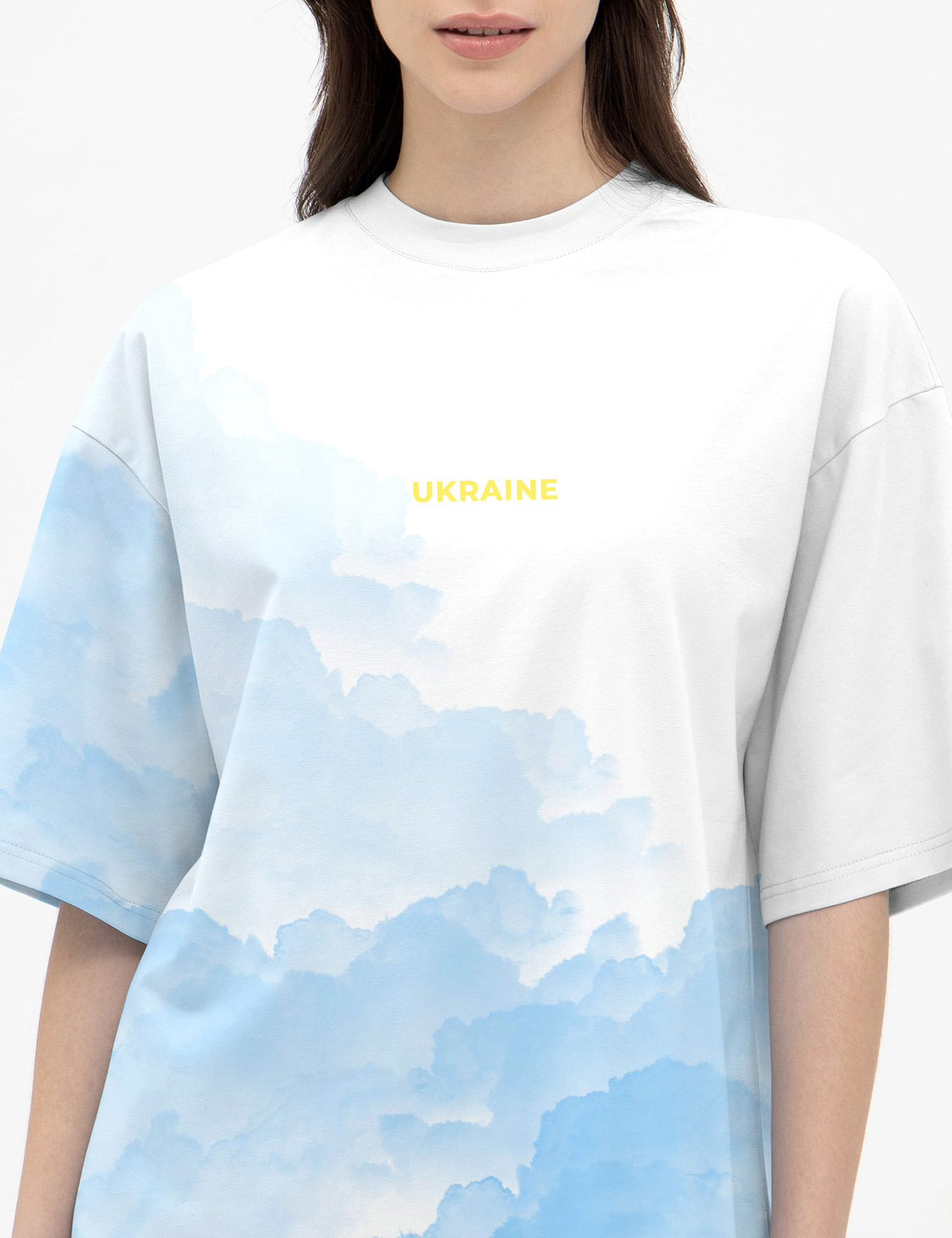 Картинка Футболка "Блакитне небо України" біла