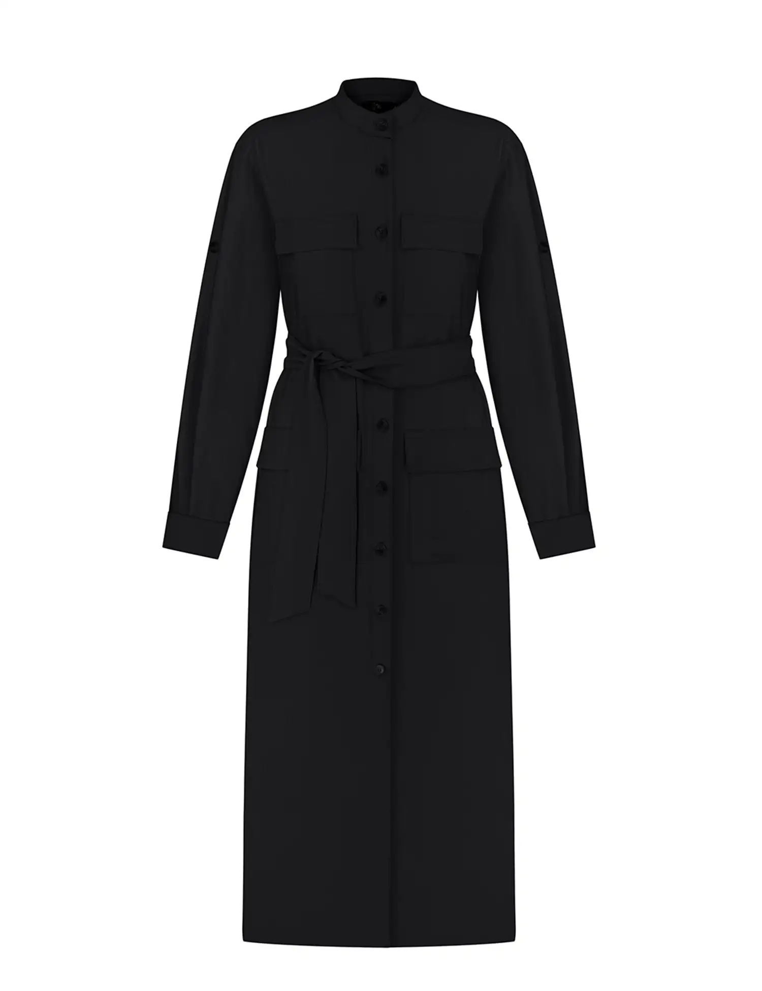 Картинка Сукня-сорочка міді чорна