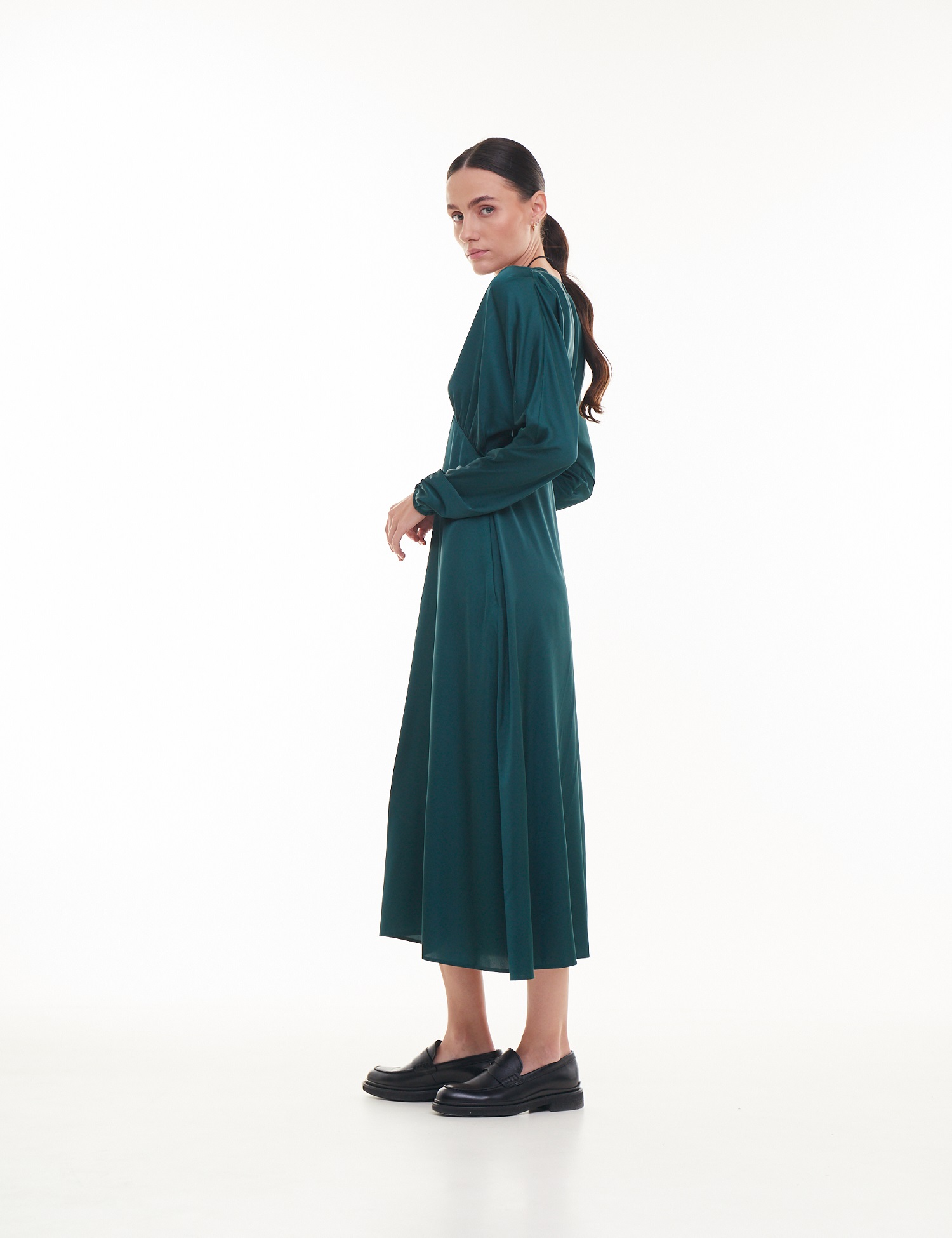 Картинка Сукня ELEGANT міді темно-елена