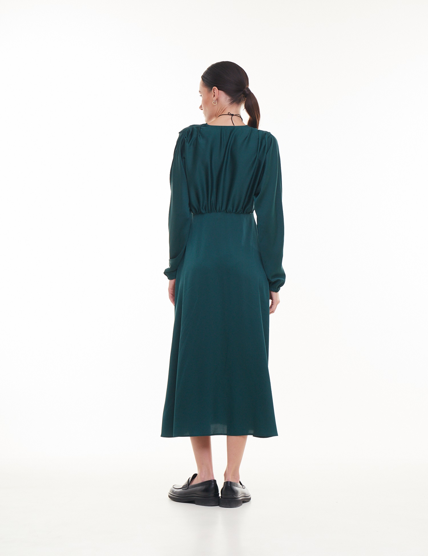 Картинка Сукня ELEGANT міді темно-елена