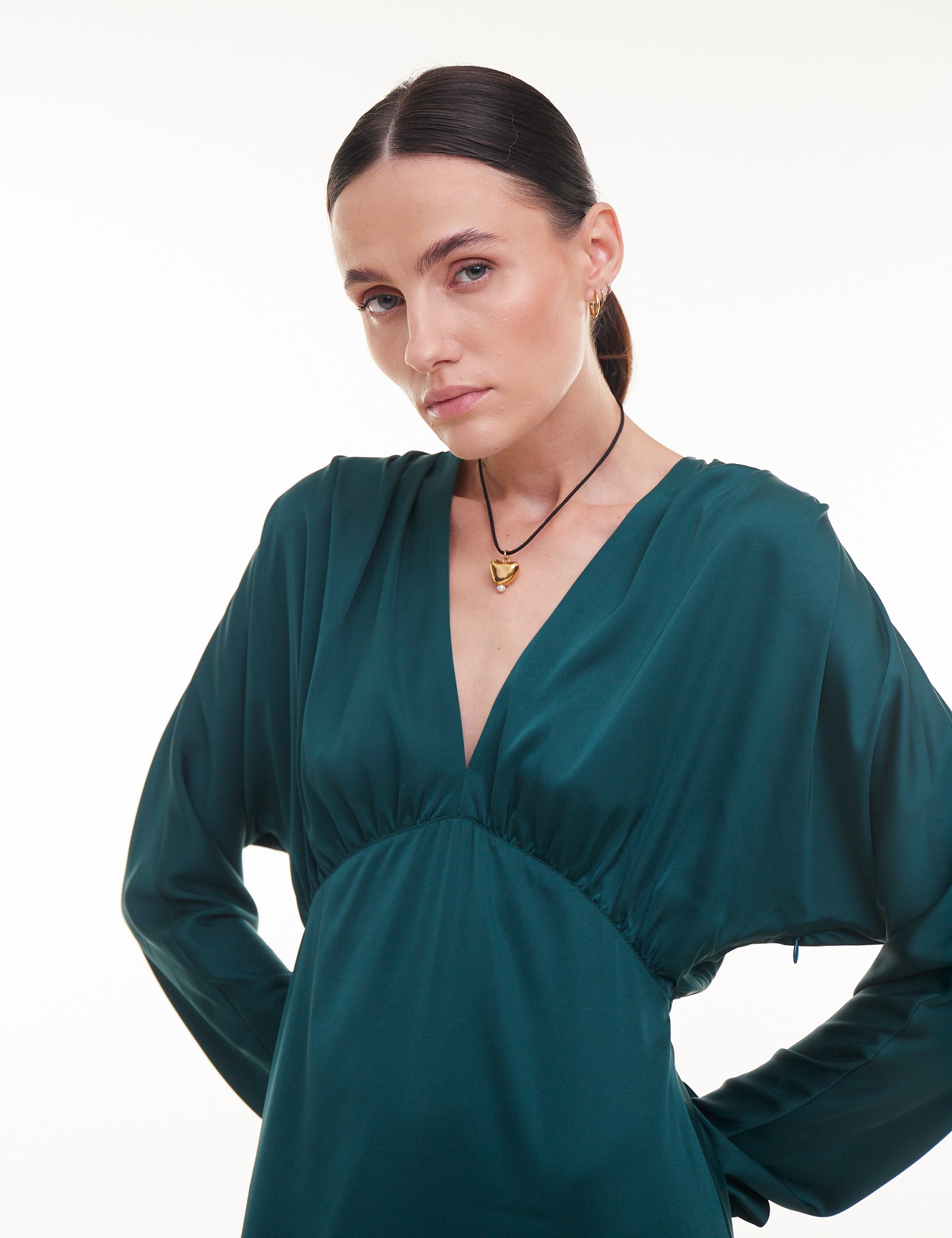 Картинка Сукня ELEGANT міді темно-елена