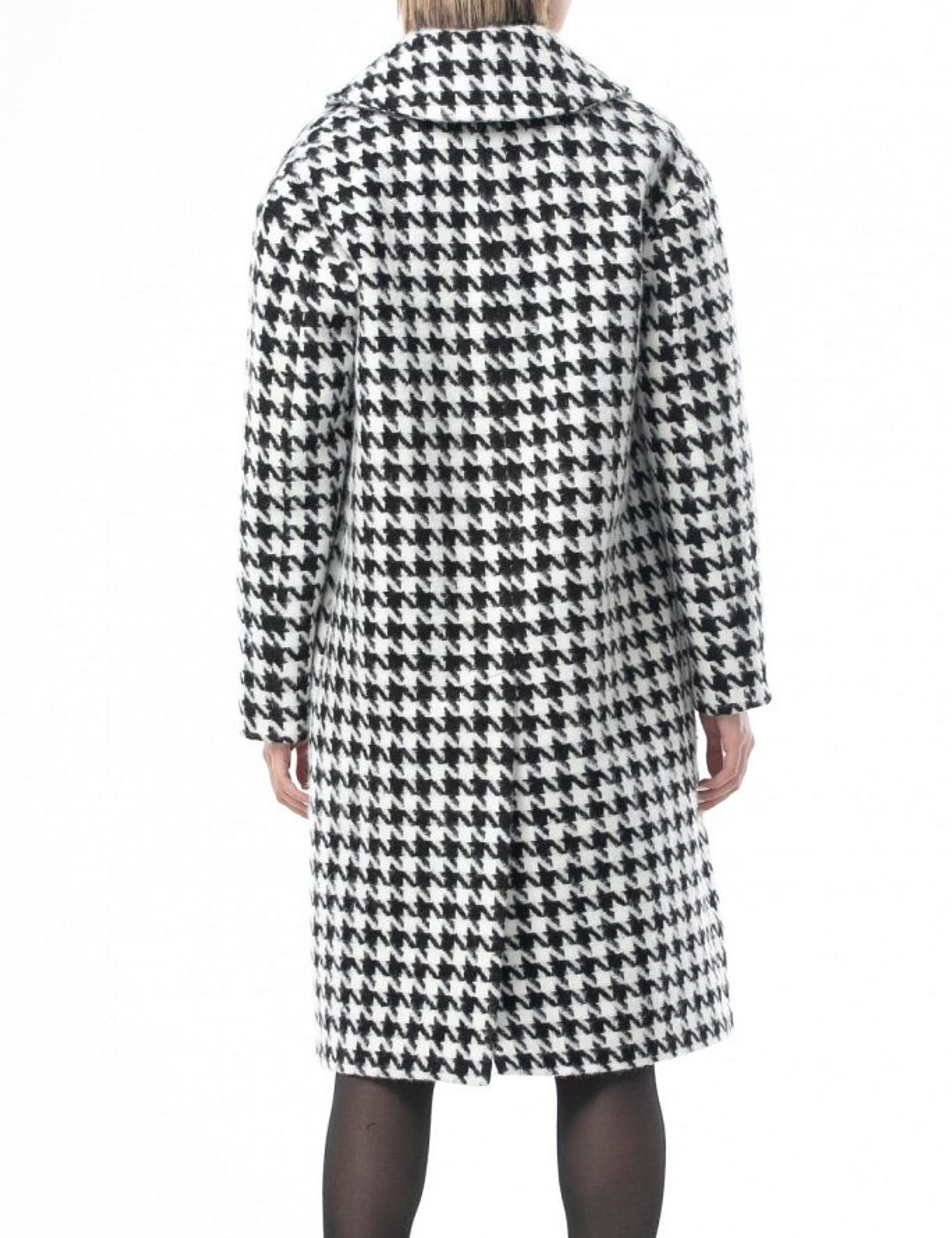 Картинка Пальто вільного крою в сіро-булу гусячу лапку