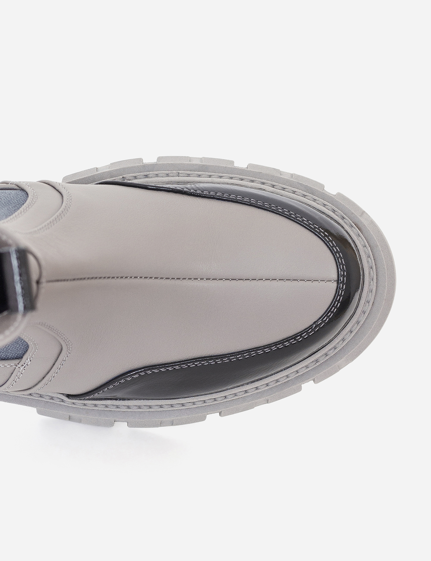 Картинка Черевики сірі шкіряні