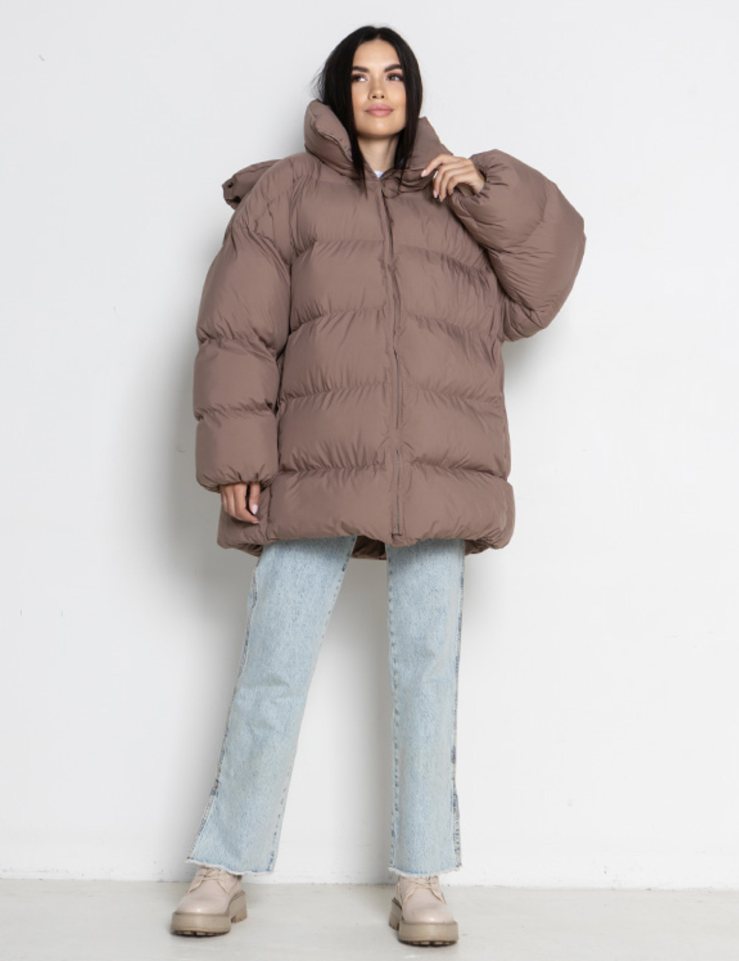 Картинка Пуховик світло-коричневий