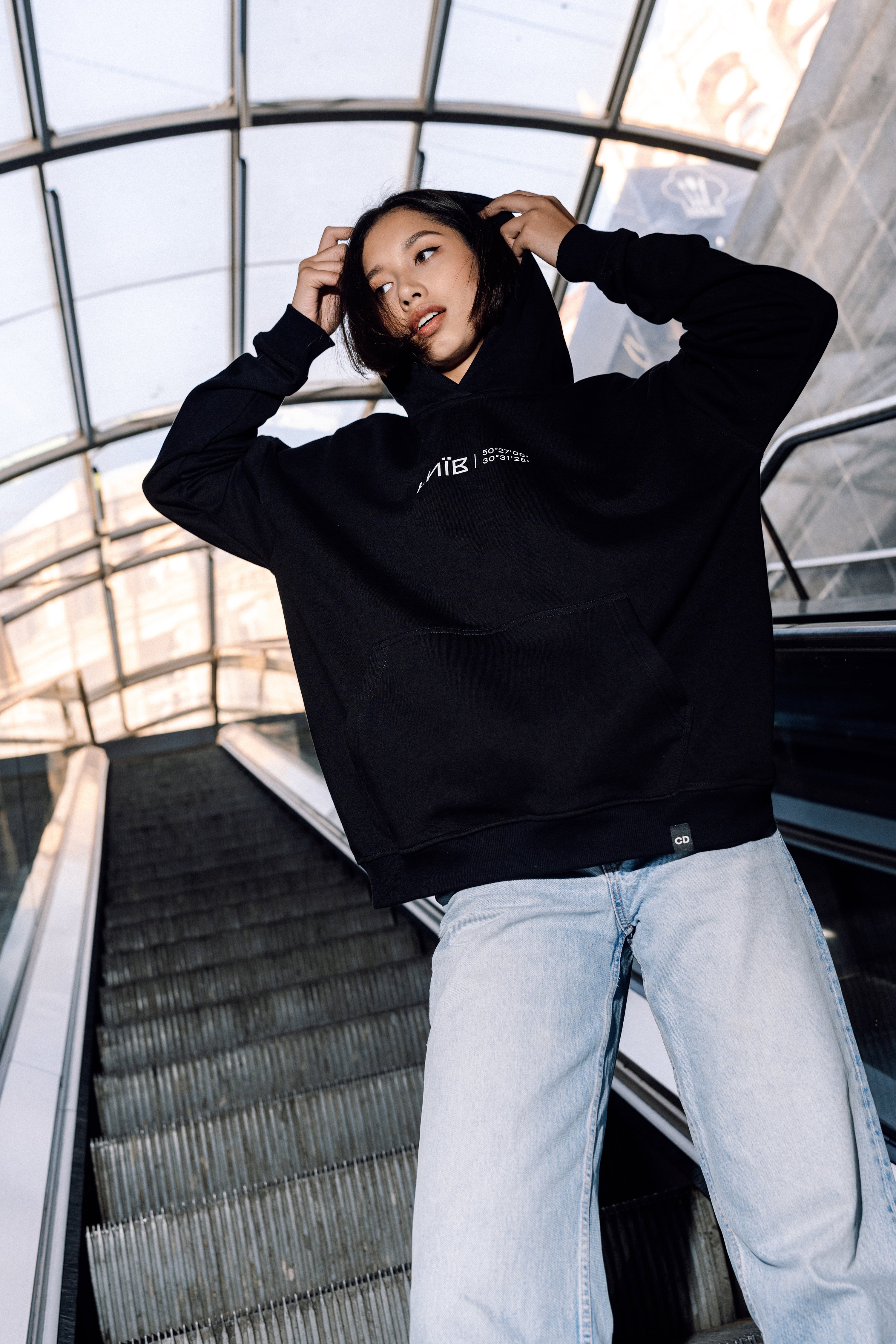 Картинка Худі "Координати Києва" чорне