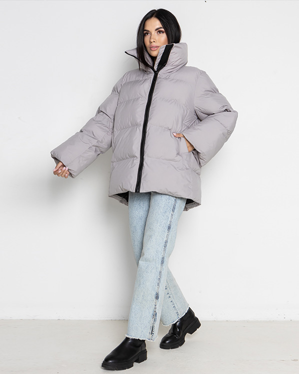 Картинка Пуховик світло-сірий