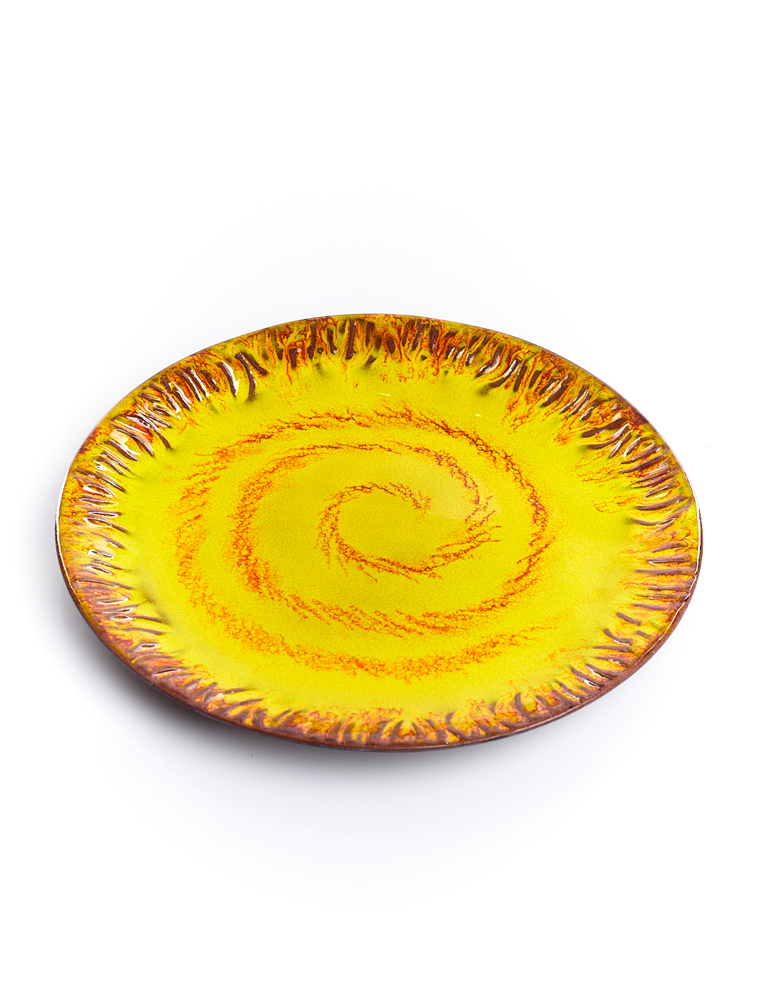 Картинка Тарілка керамічна жовто-помаранчева