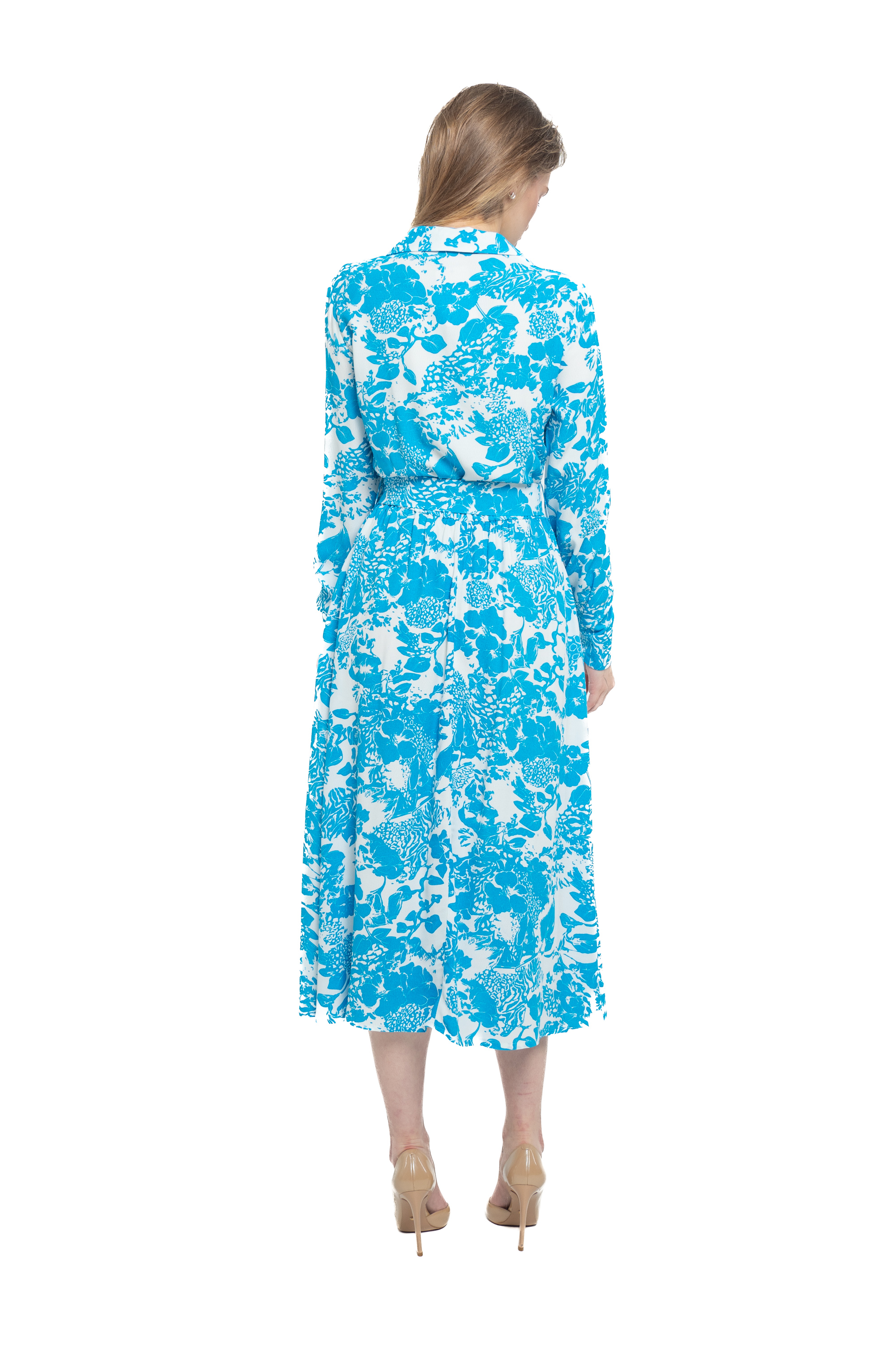 Картинка Сукня з блакитним принтом