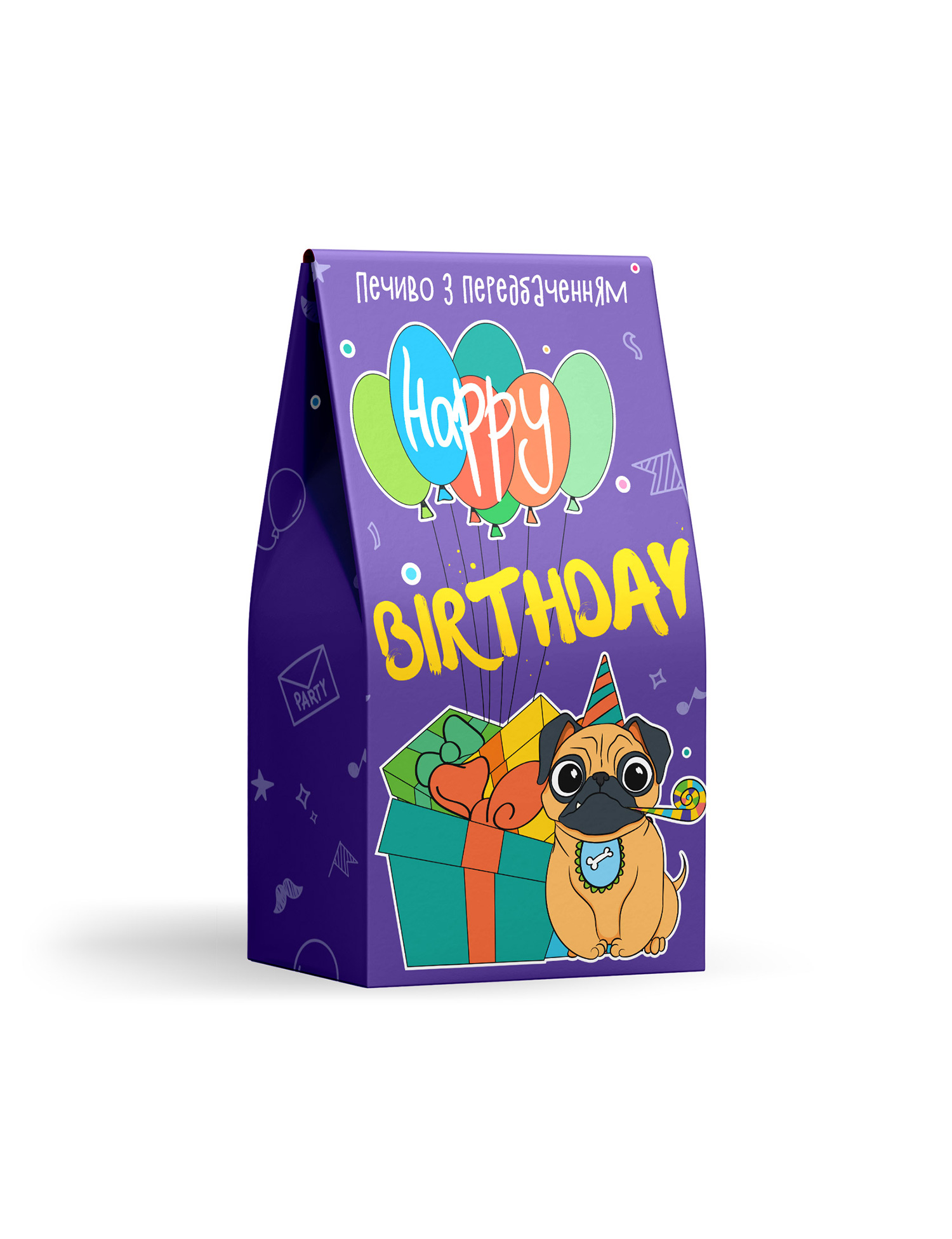 Картинка Печиво "Happy Birthday" з передбаченням в коробці