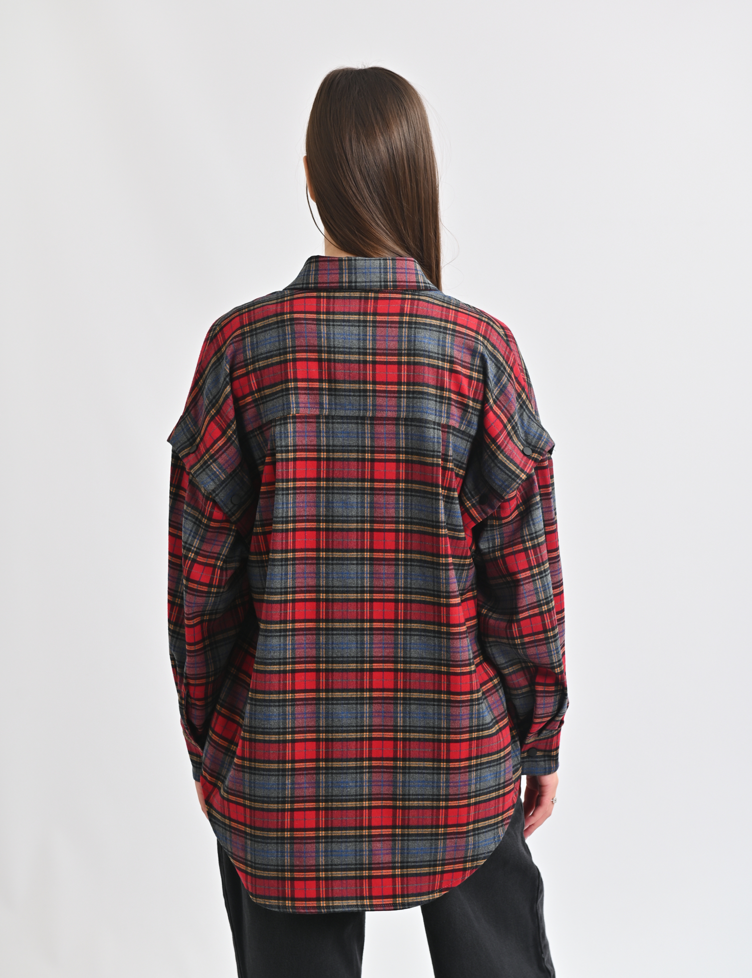 Картинка Сорочка в клітинку червона