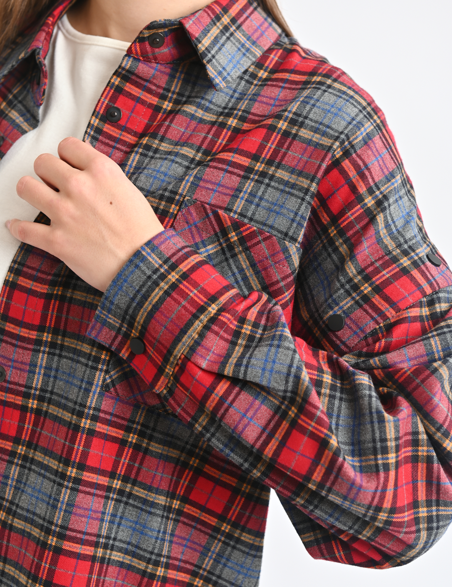 Картинка Сорочка в клітинку червона