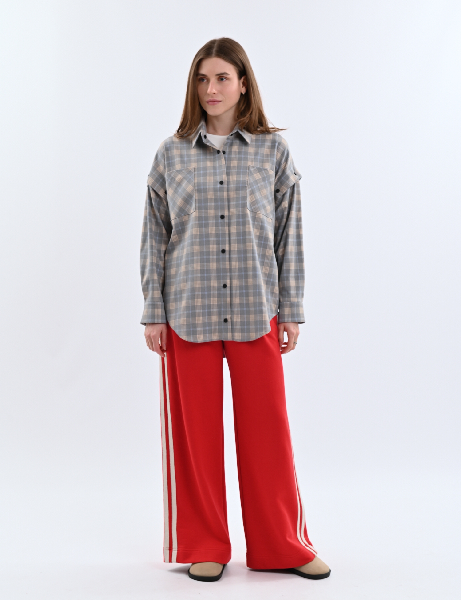 Картинка Сорочка в клітинку блакитна