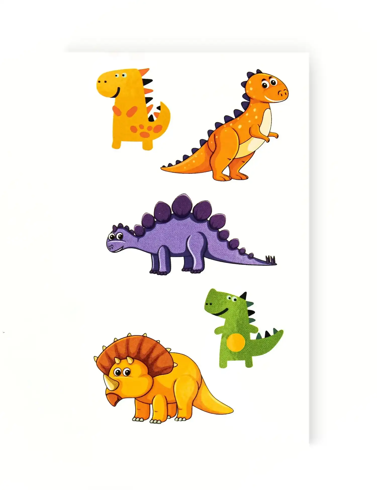 Картинка Набір тимчасових тату "Помаранчеві динозаврики" 