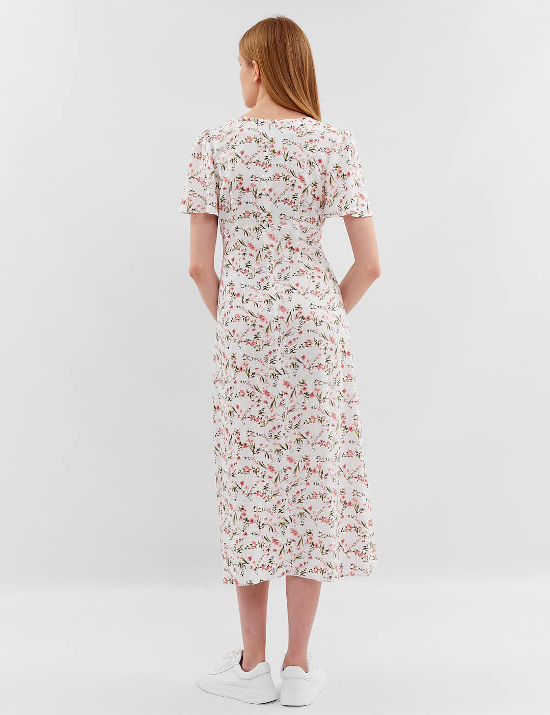 Картинка Сукня "Primavera" міді біла з принтом