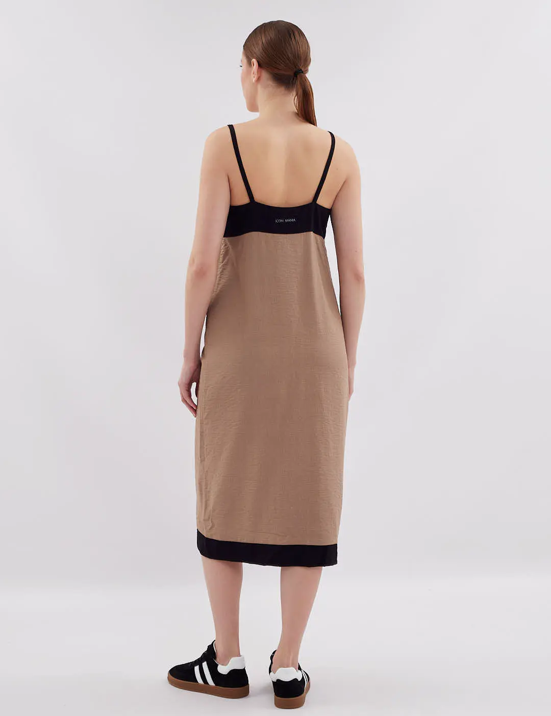 Картинка Сукня міді чорно-коричнева