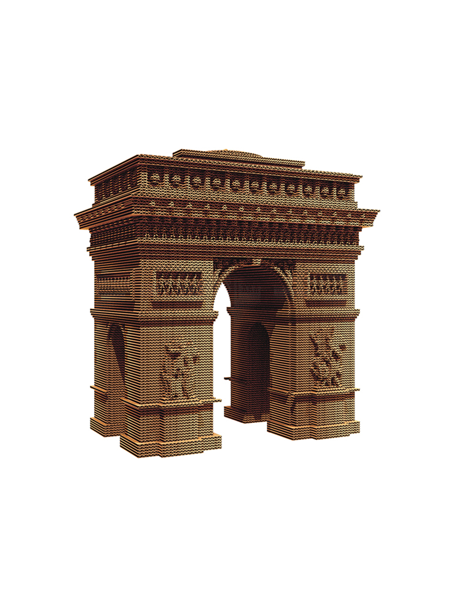 Картинка Скульптурний пазл з картону "Тріумфальна Арка Парижу "