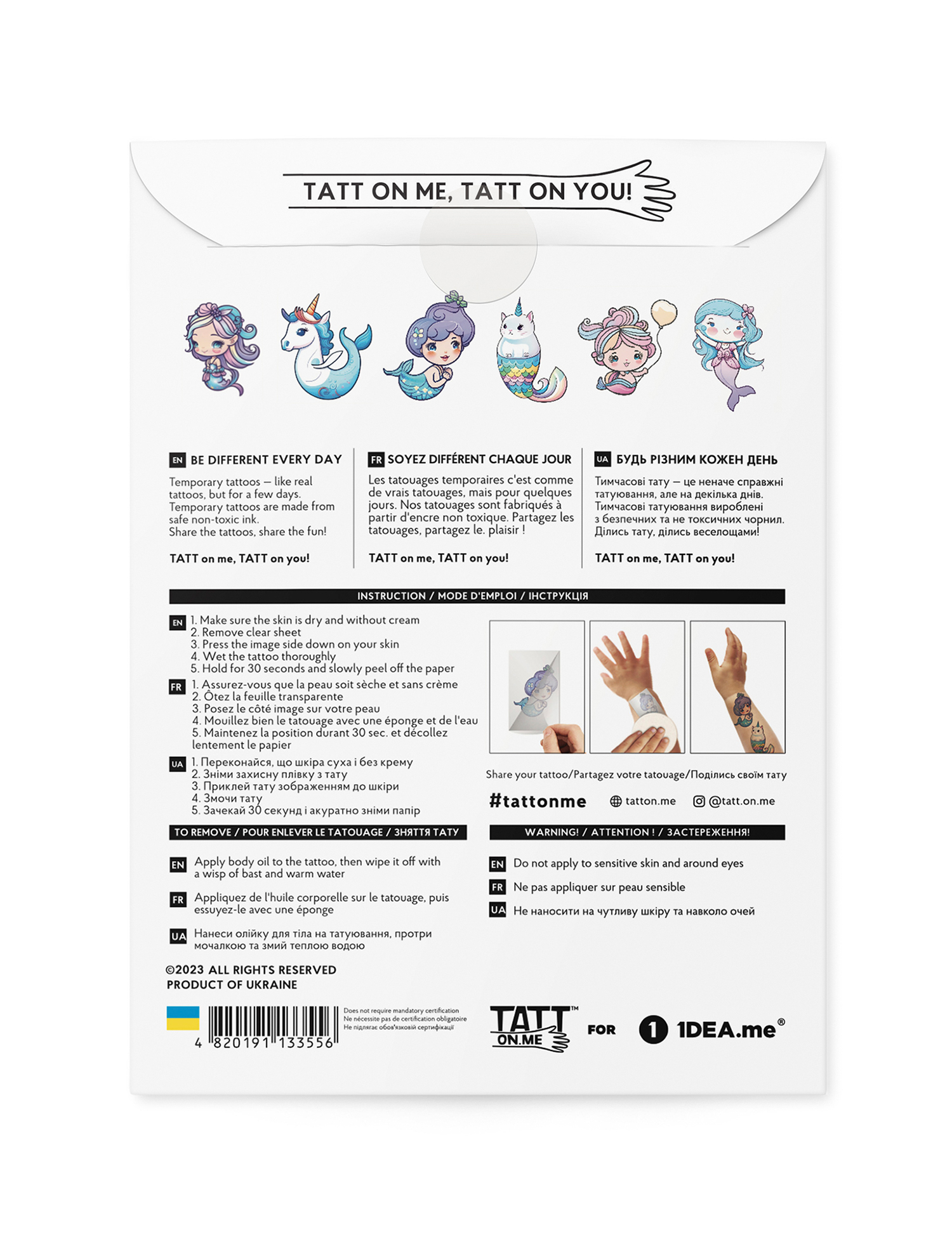 Картинка Набір тимчасових тату Mermaids set