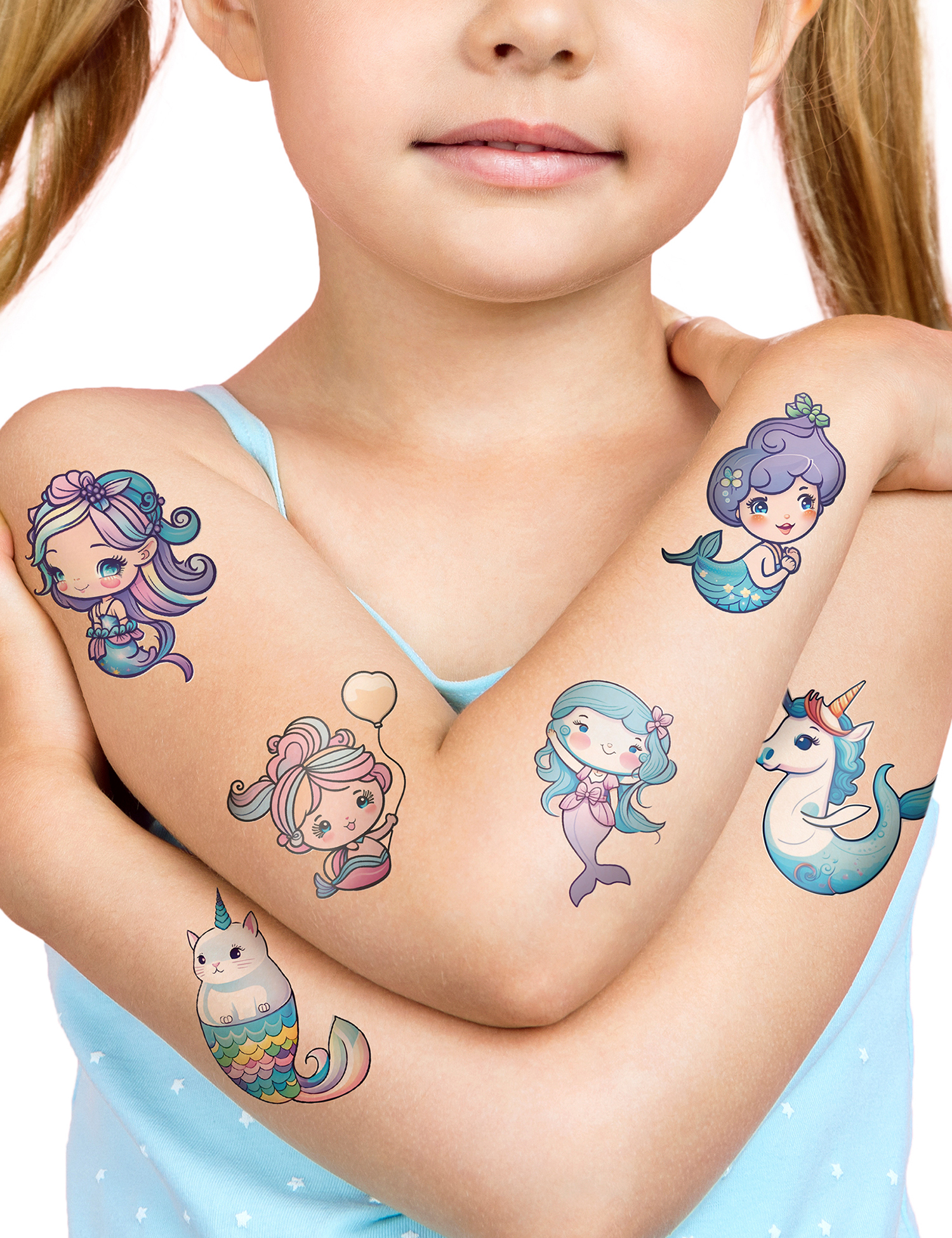 Картинка Набір тимчасових тату Mermaids set