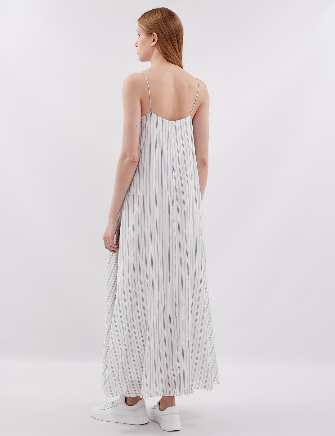 Картинка Сукня максі біла смугаста