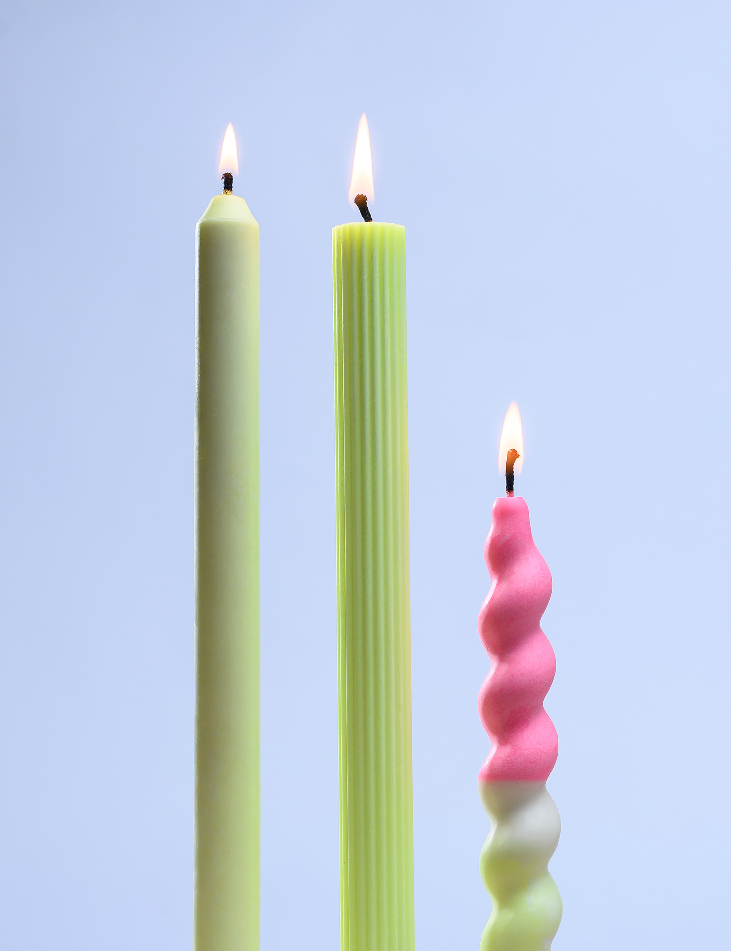 Картинка Наьір свічок Taper Candles жовто-рожевий