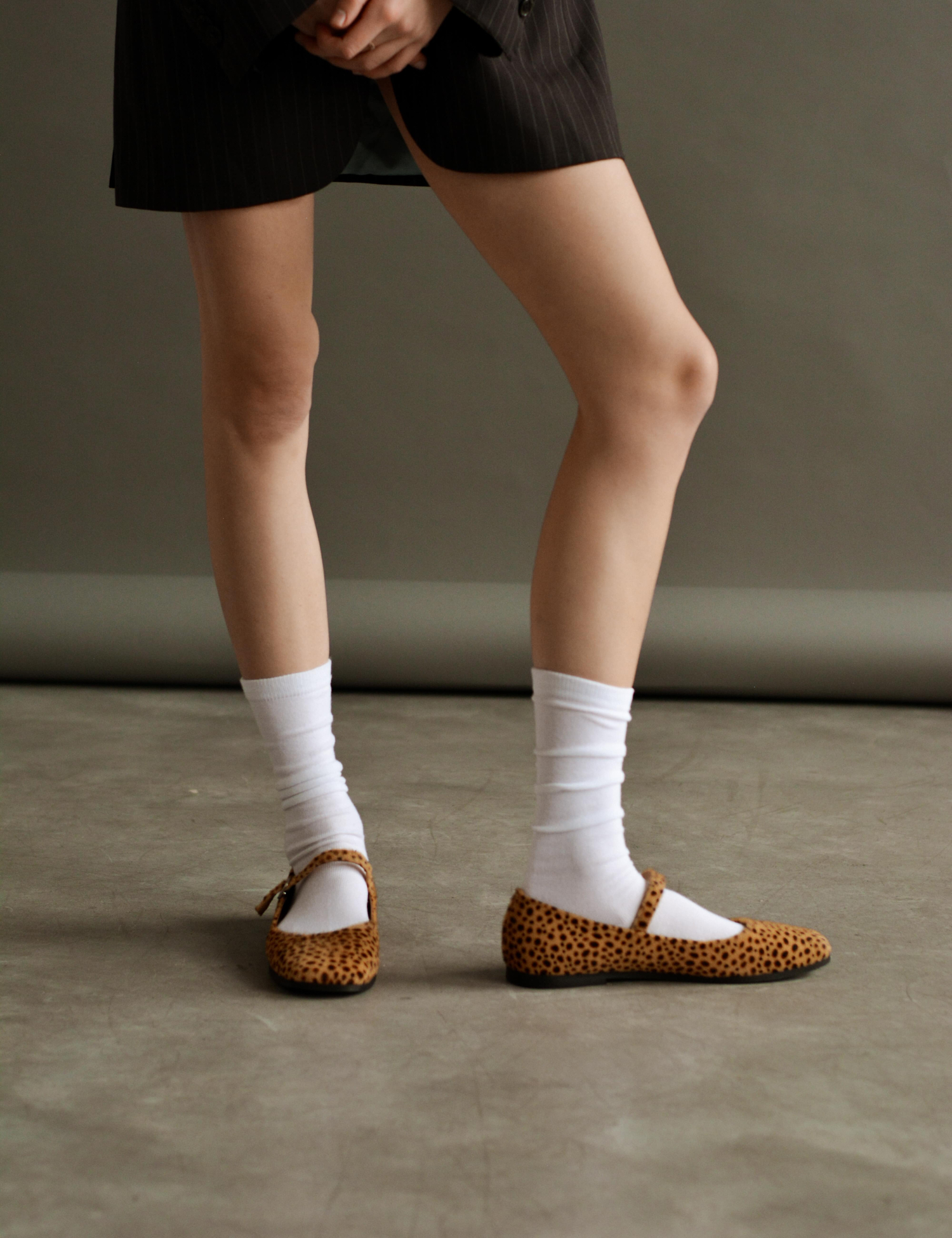 Картинка Балетки шкіряні принтовані