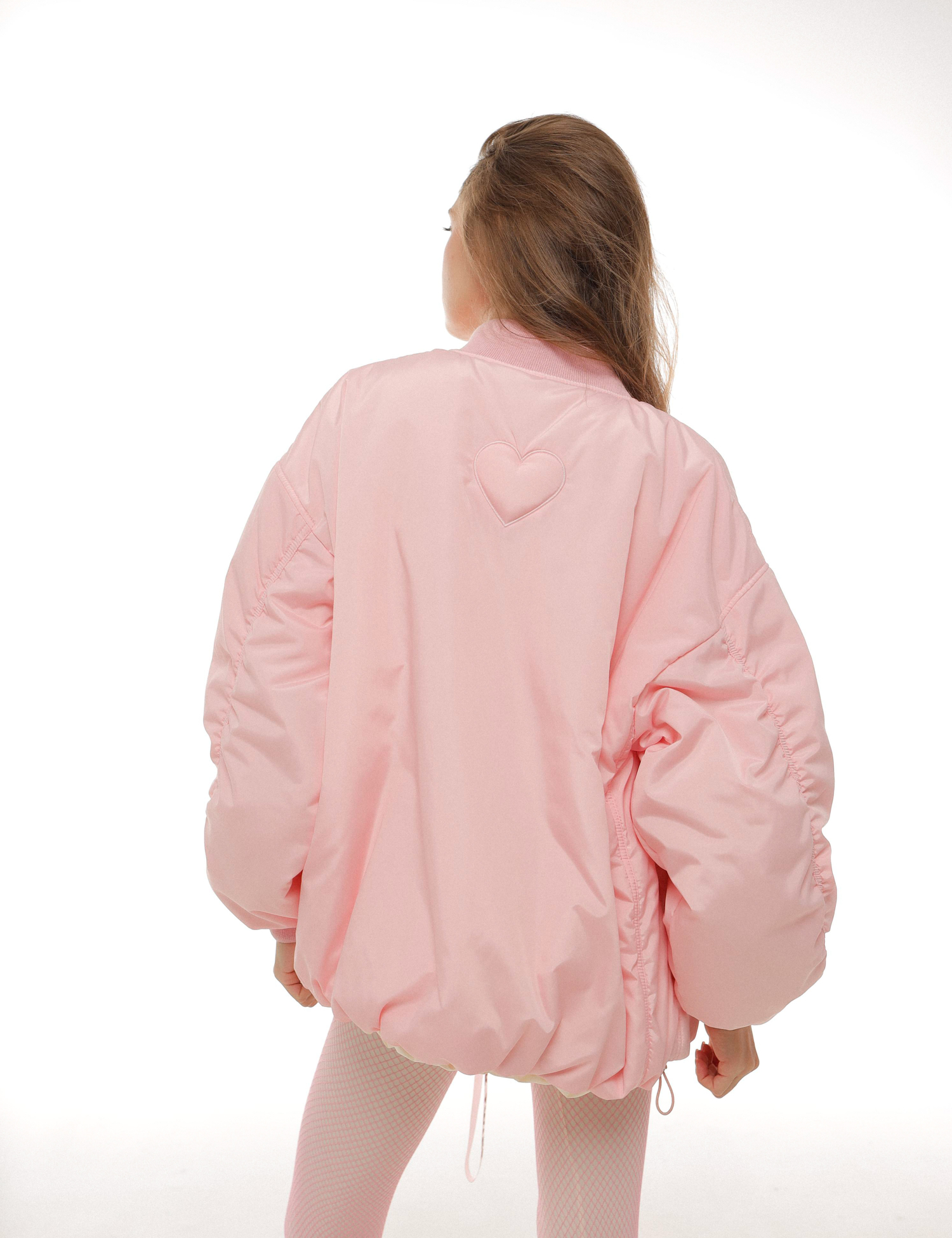 Картинка Куртка рожево-біла двостороння