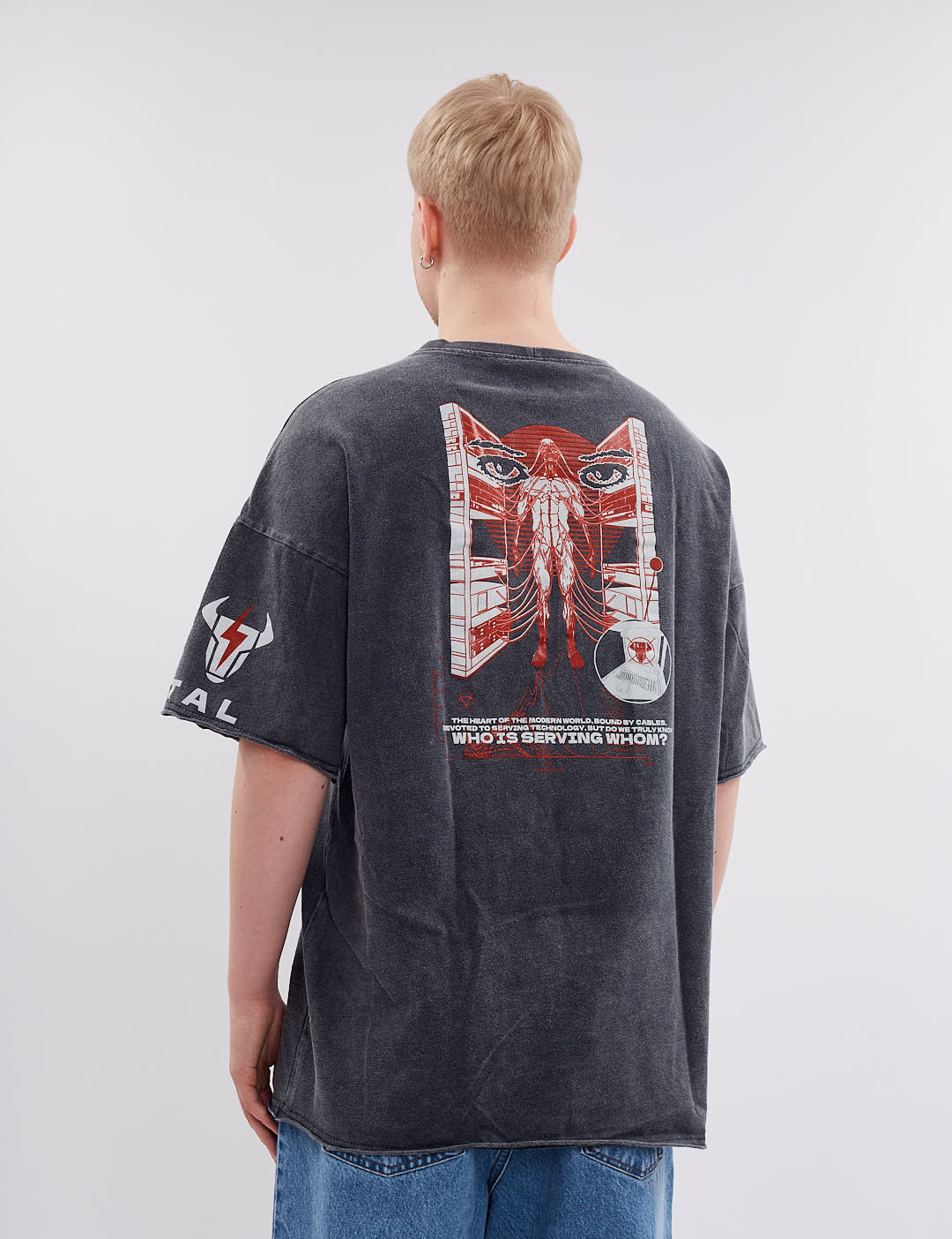 Картинка Футболка сіра з принтом