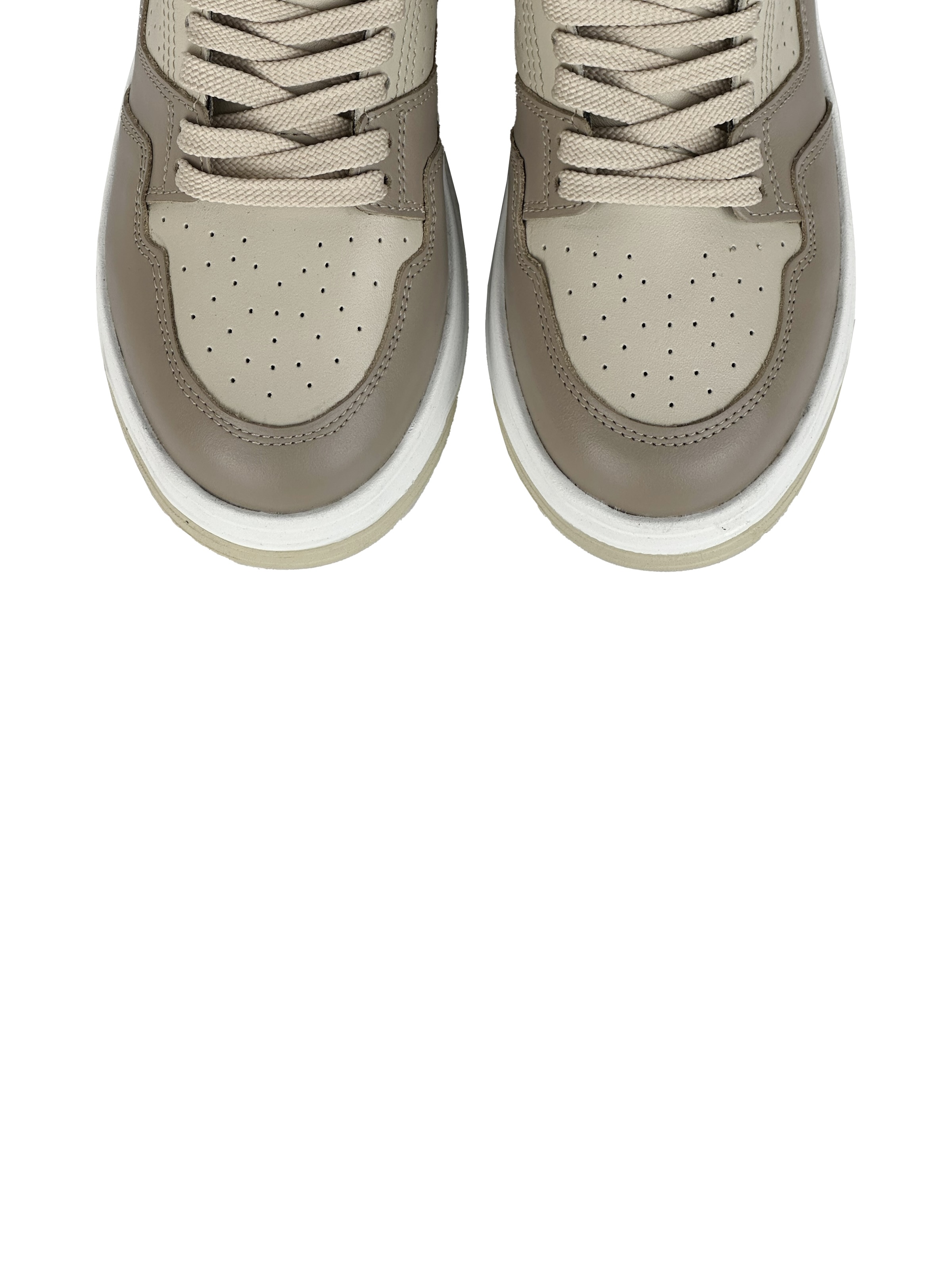 Картинка Кросівки бежеві шкіряні