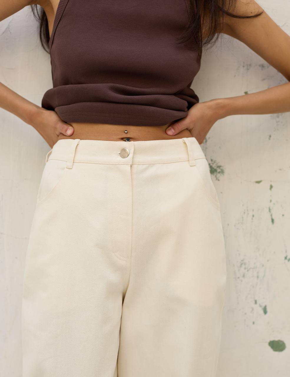 Картинка Джинси бежеві