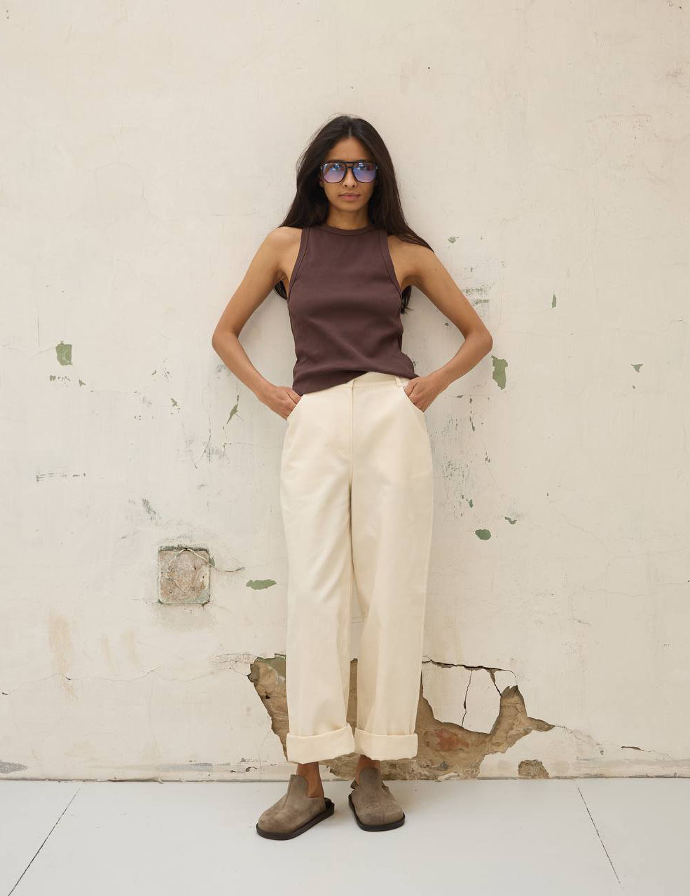 Картинка Джинси бежеві