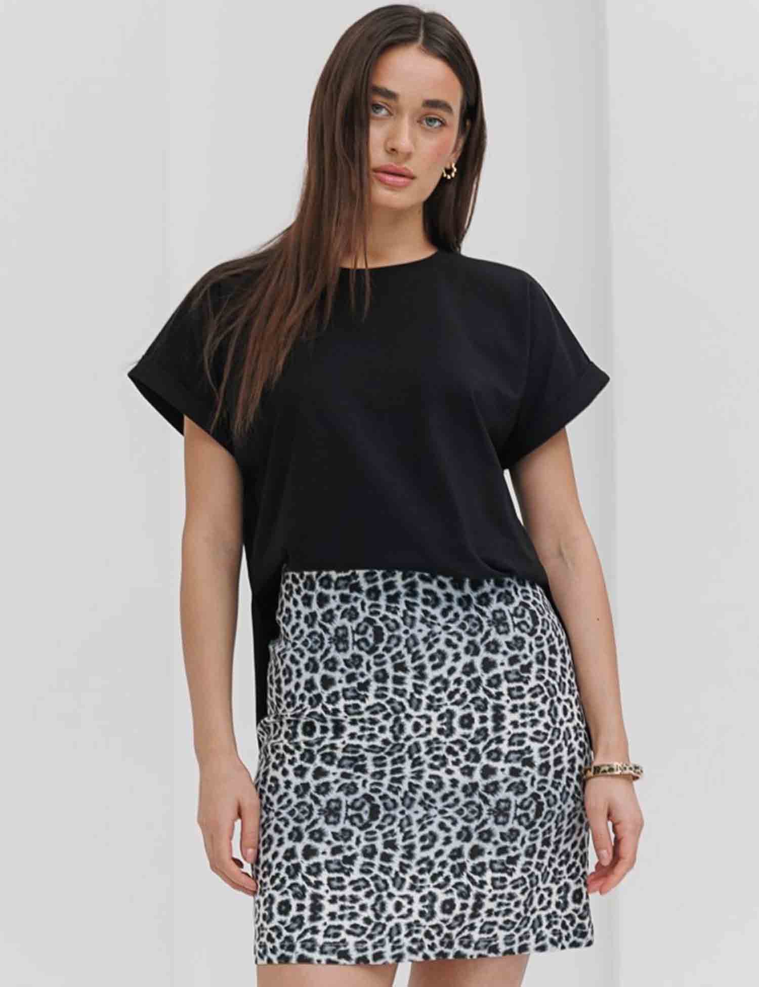 Картинка Спідниця міні з леопардовим принтом