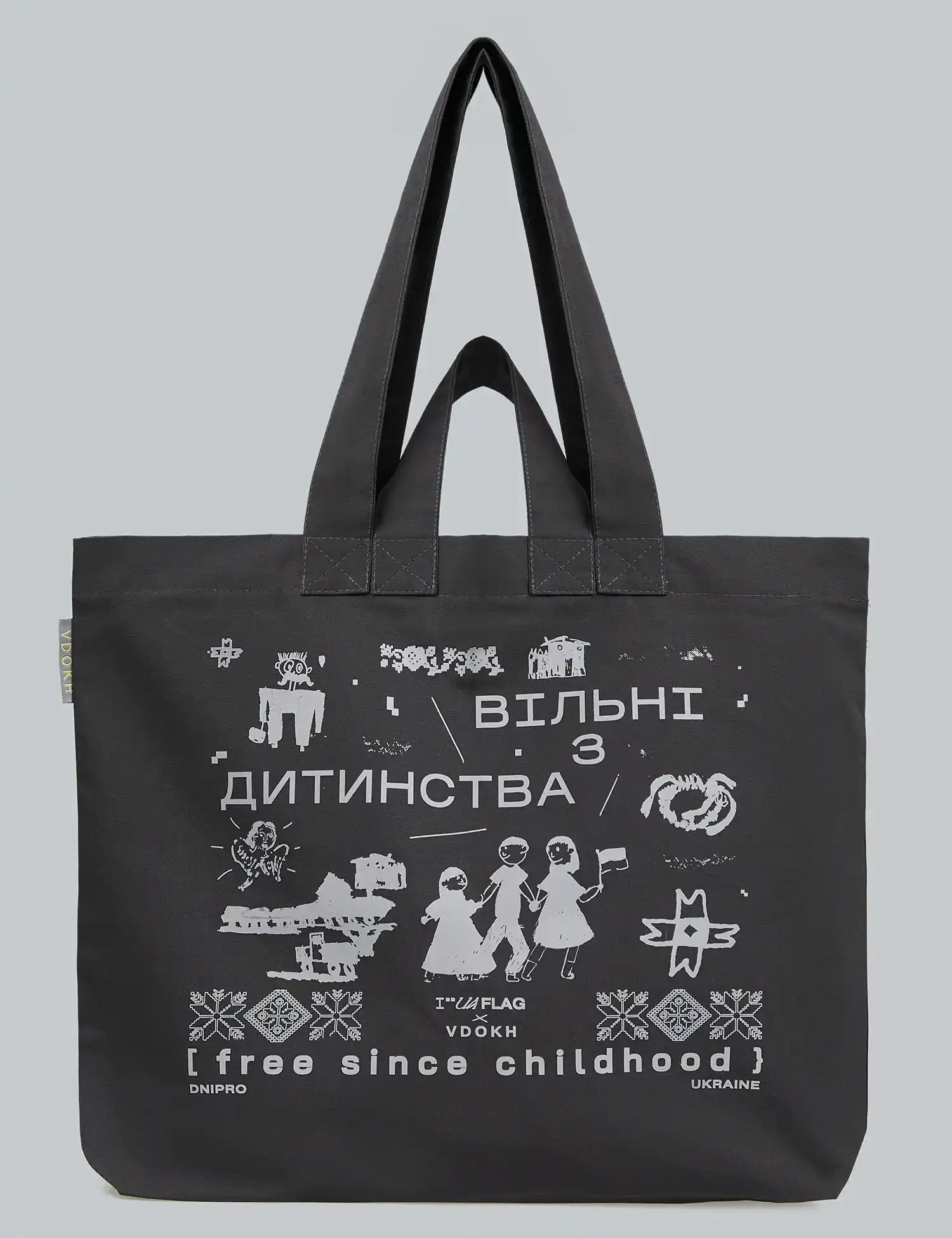 Картинка Шопер VD X I SEE UA FLAG BAG темно-сірий
