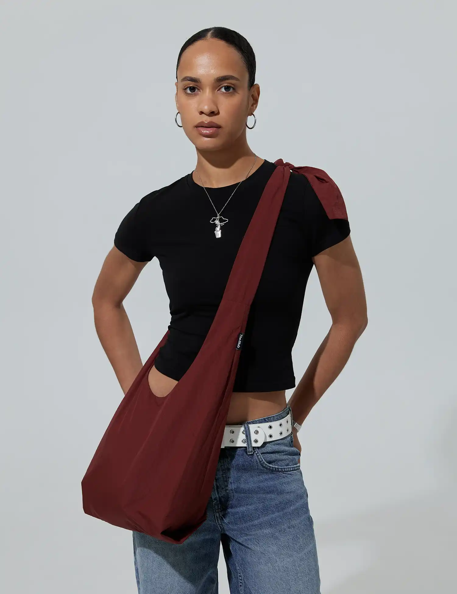 Картинка Шопер FLUFFУ CROSSBODY BAG бордовий