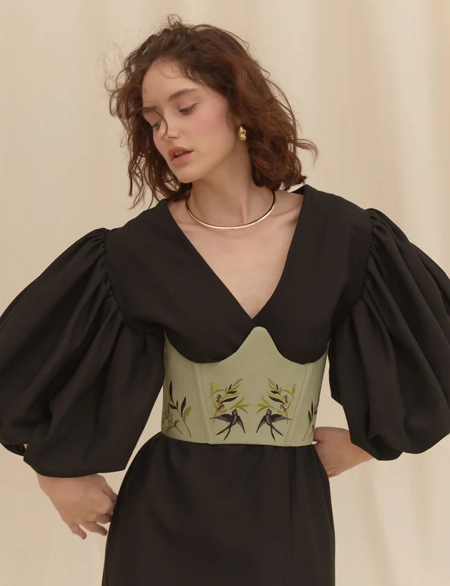 Картинка Корсет "Ластівки" зелений