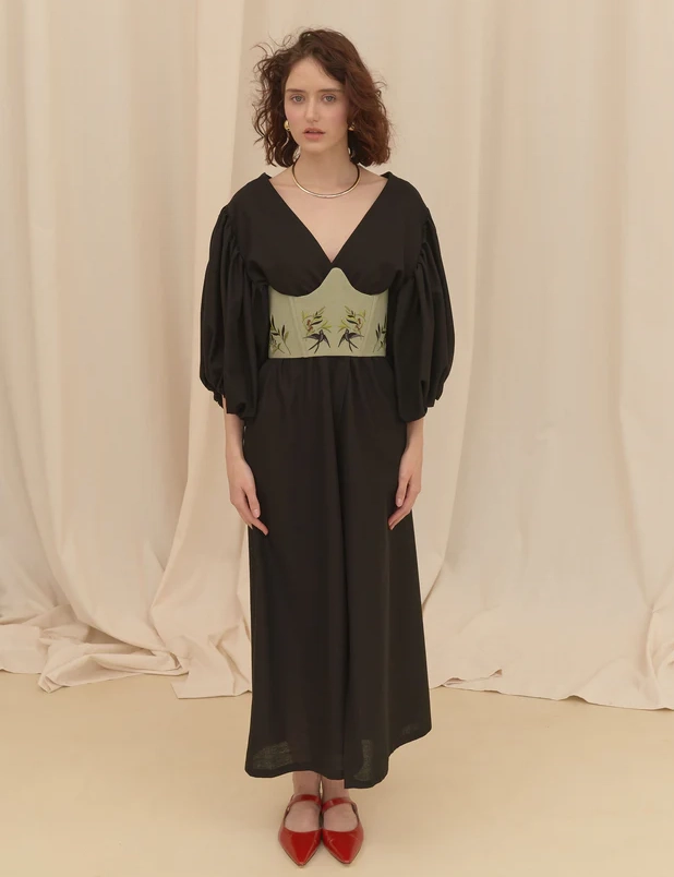 Картинка Корсет "Ластівки" зелений