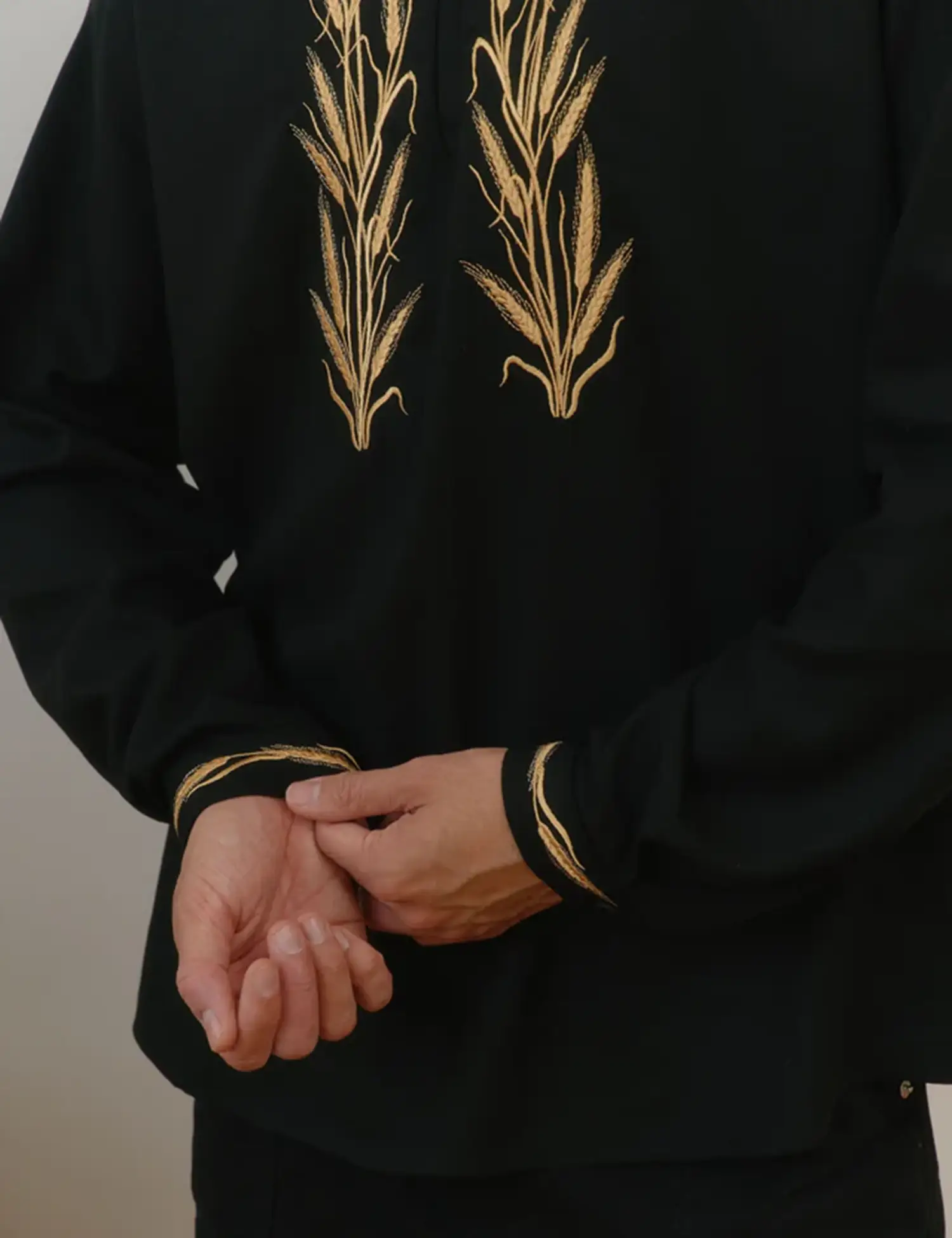 Картинка Вишиванка "Колоски" чорна