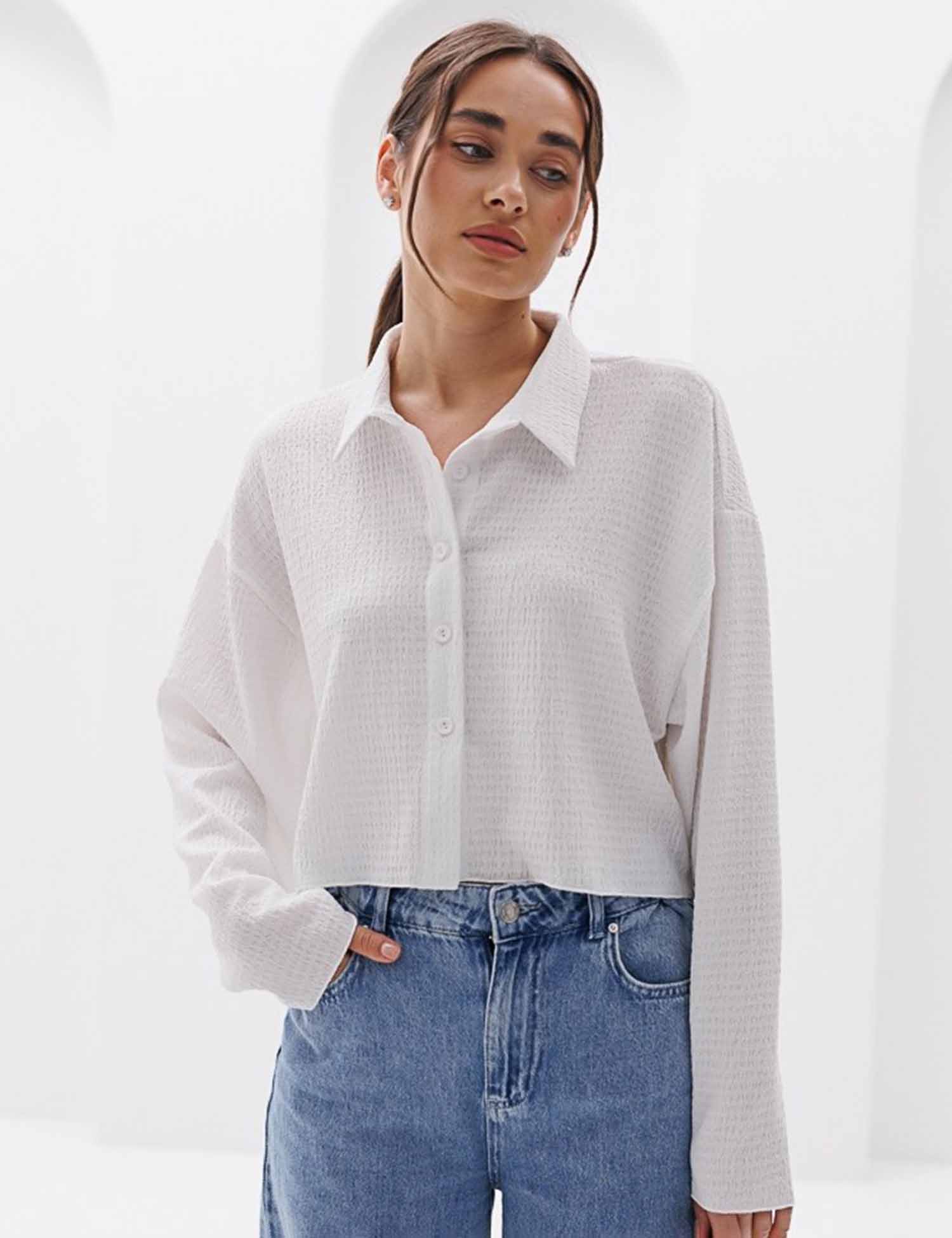 Картинка Сорочка біла укорочена