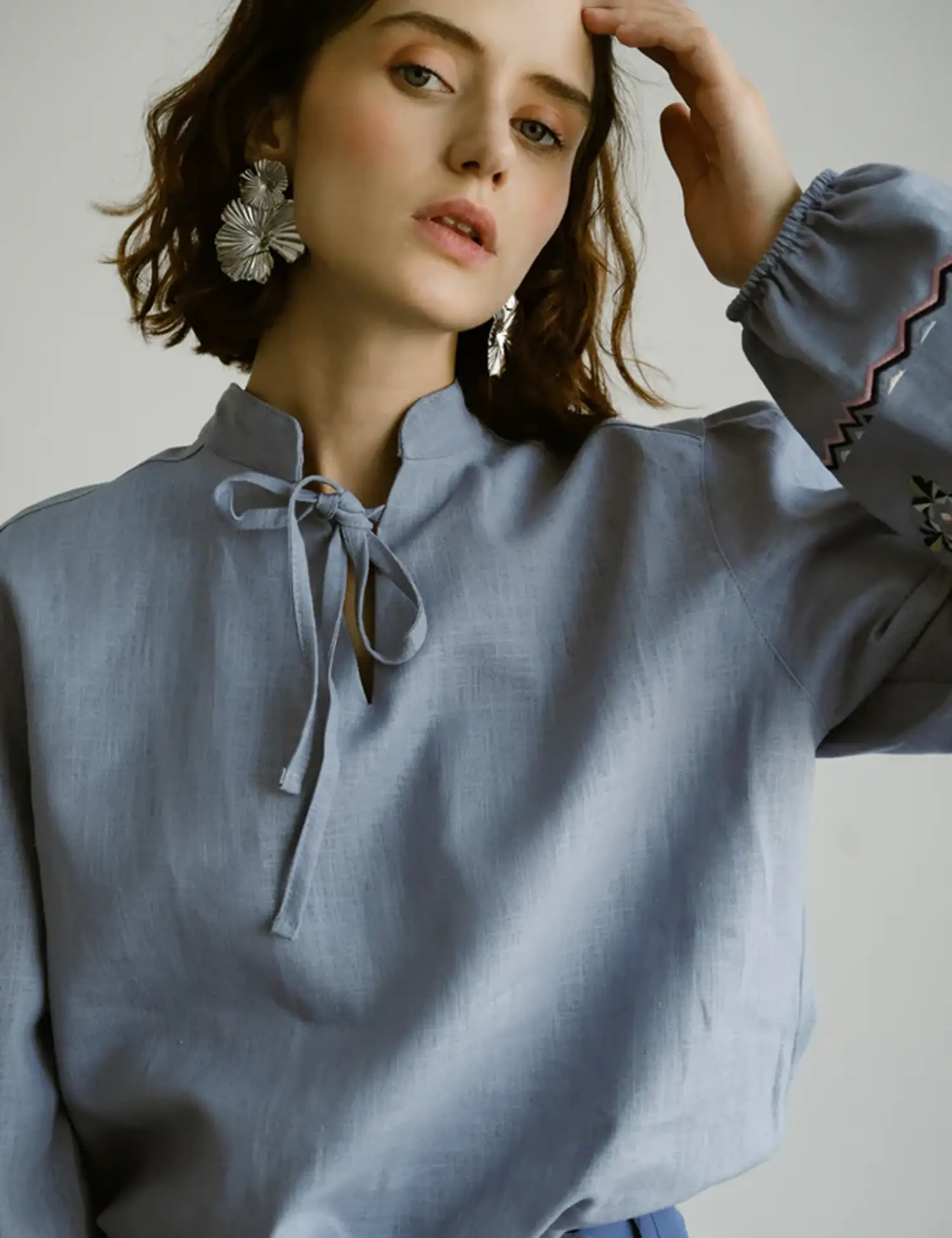 Картинка Вишиванка "Каштан" блакитна