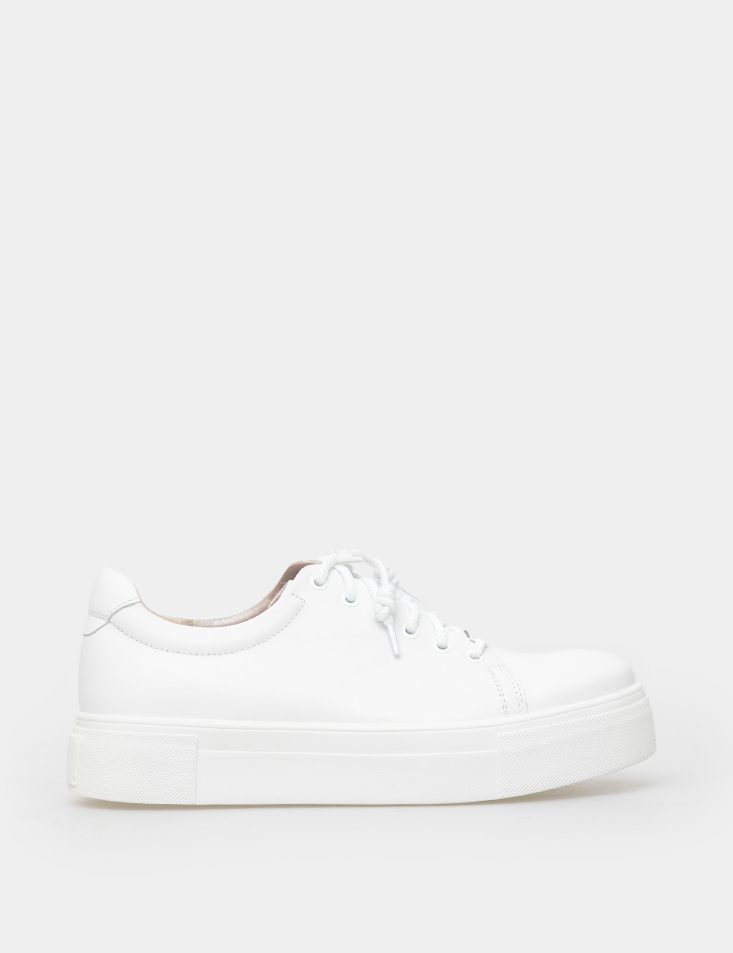 Картинка Жіночі білі шкіряні кеди