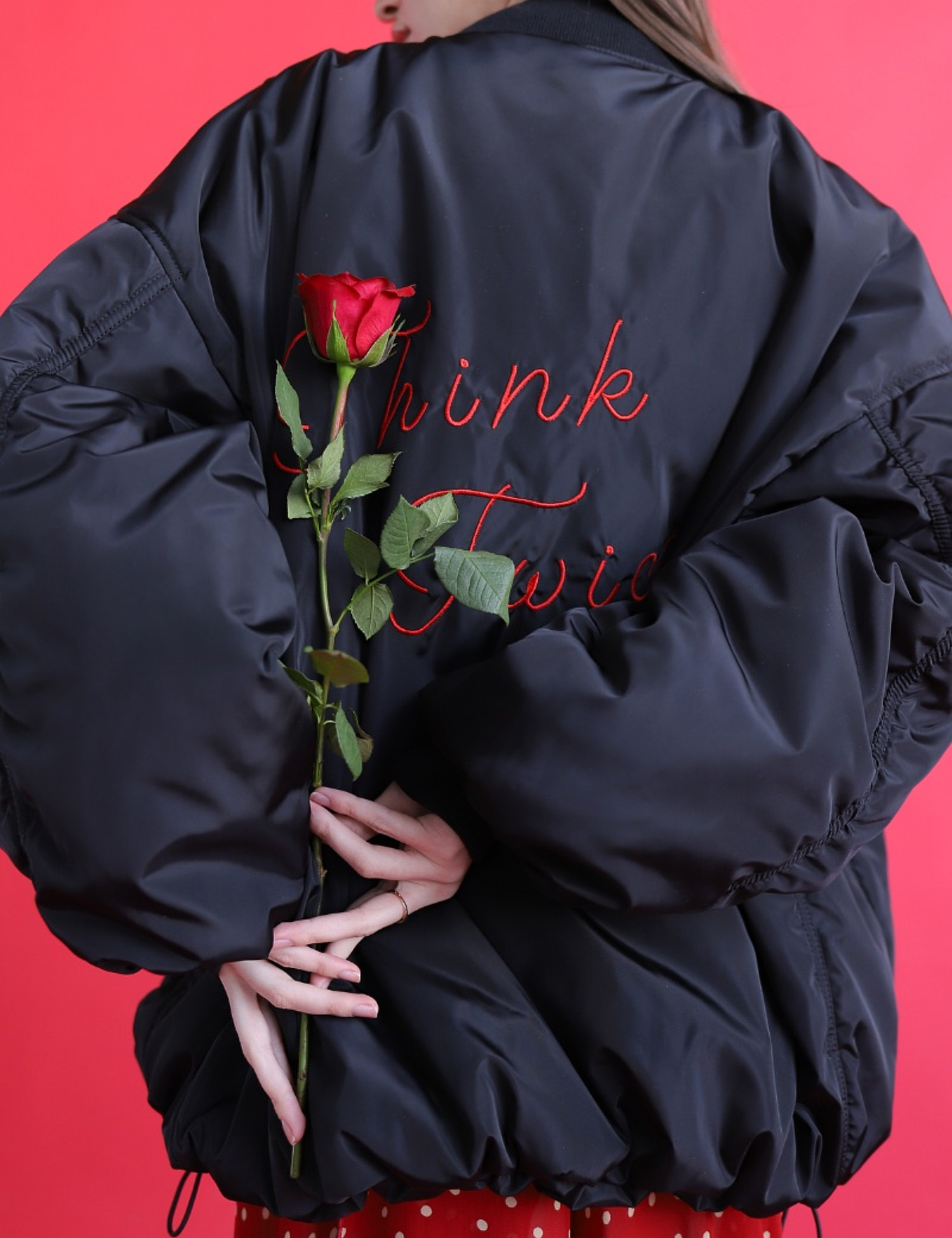 Картинка Бомбер чорний двосторонній