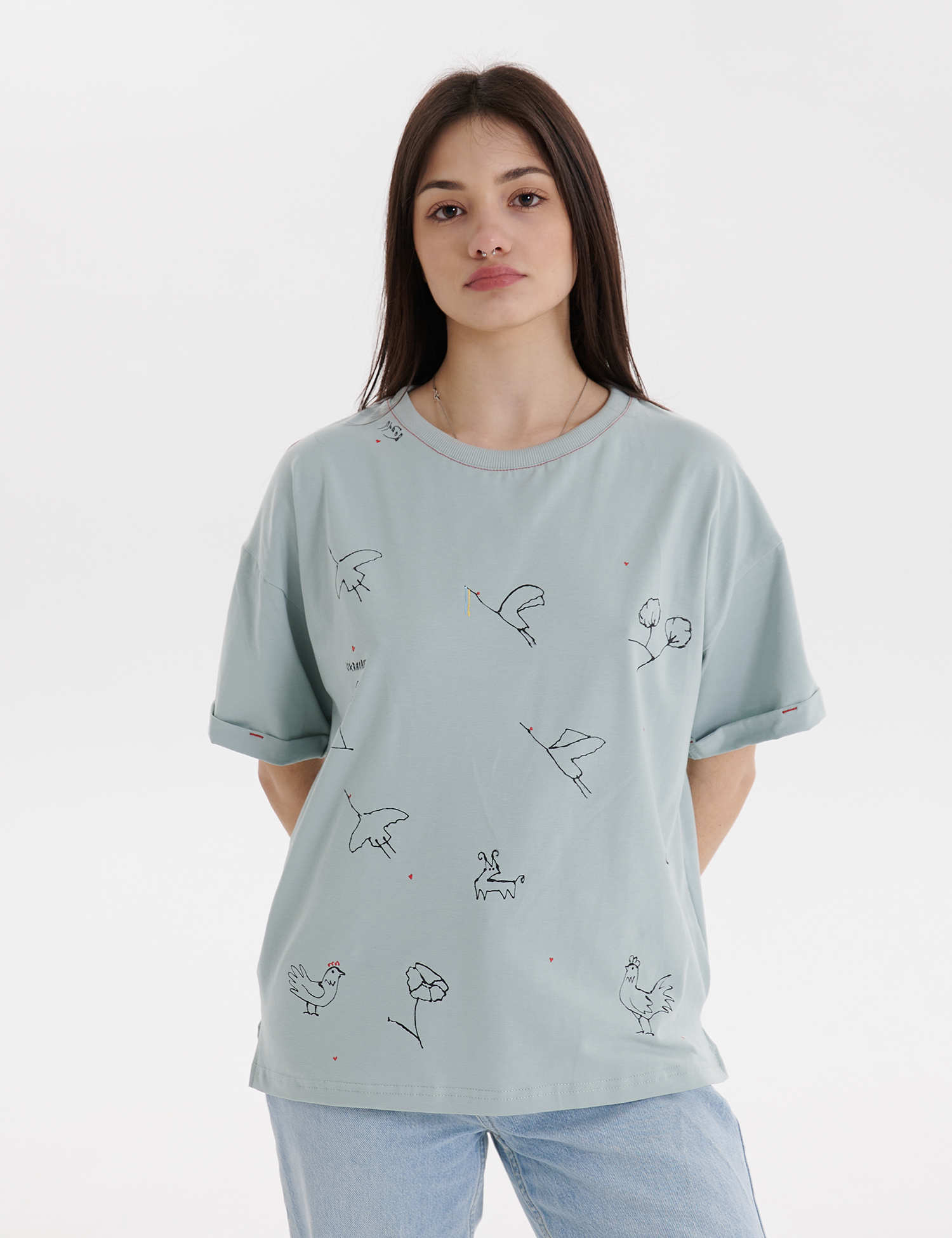 Картинка Футболка світло-зелена з малюнком