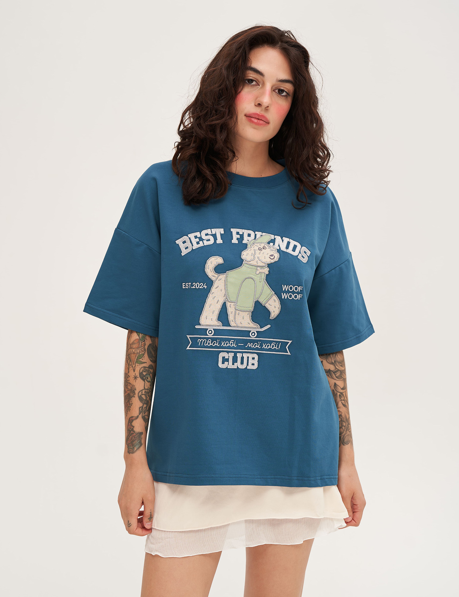 Картинка Футболка "Best Friend's Club" темно-синя